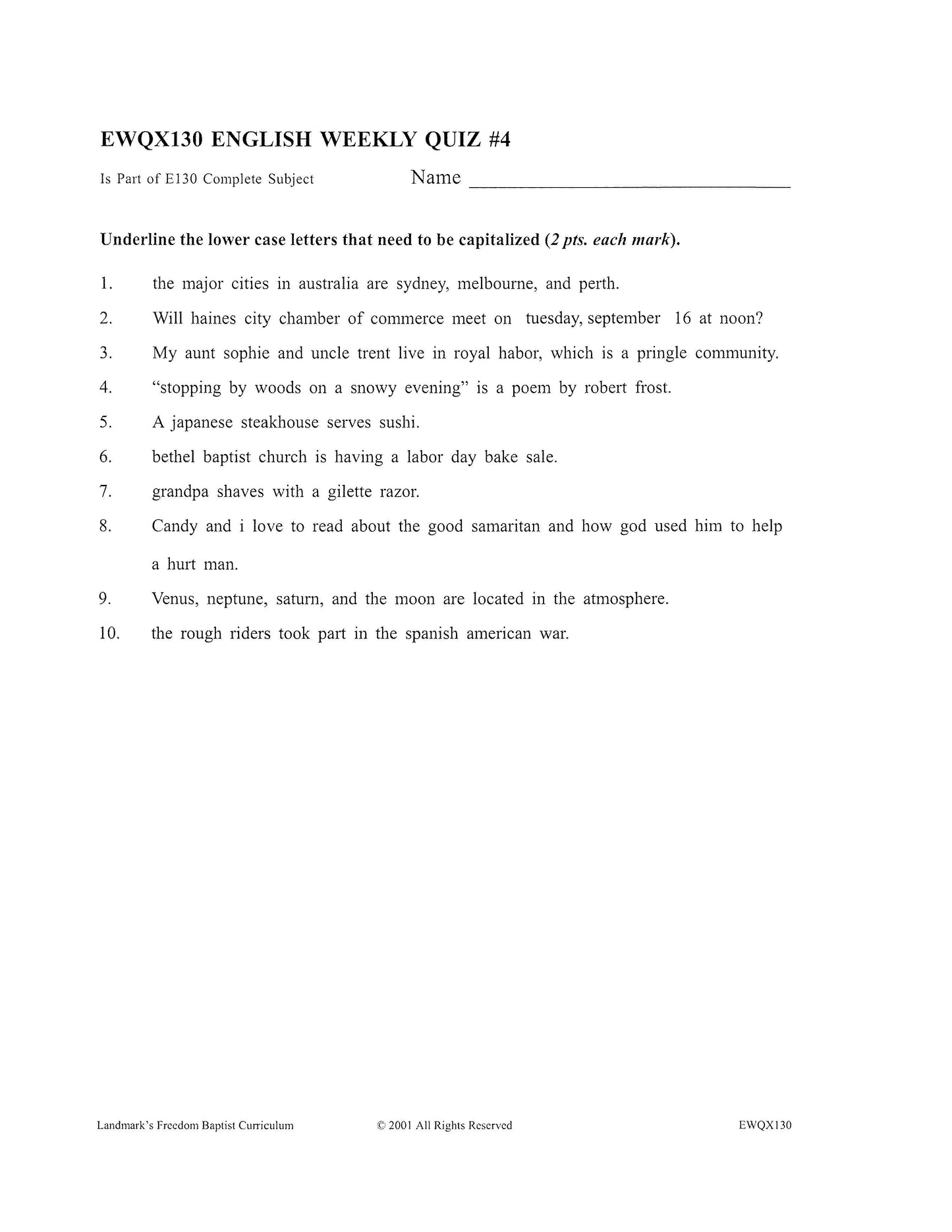 English Grade 06