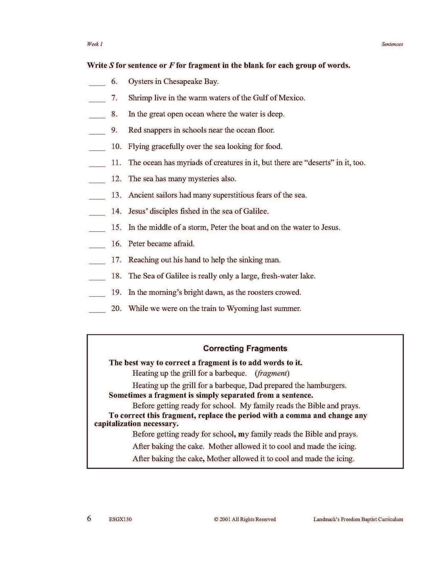 English Grade 06
