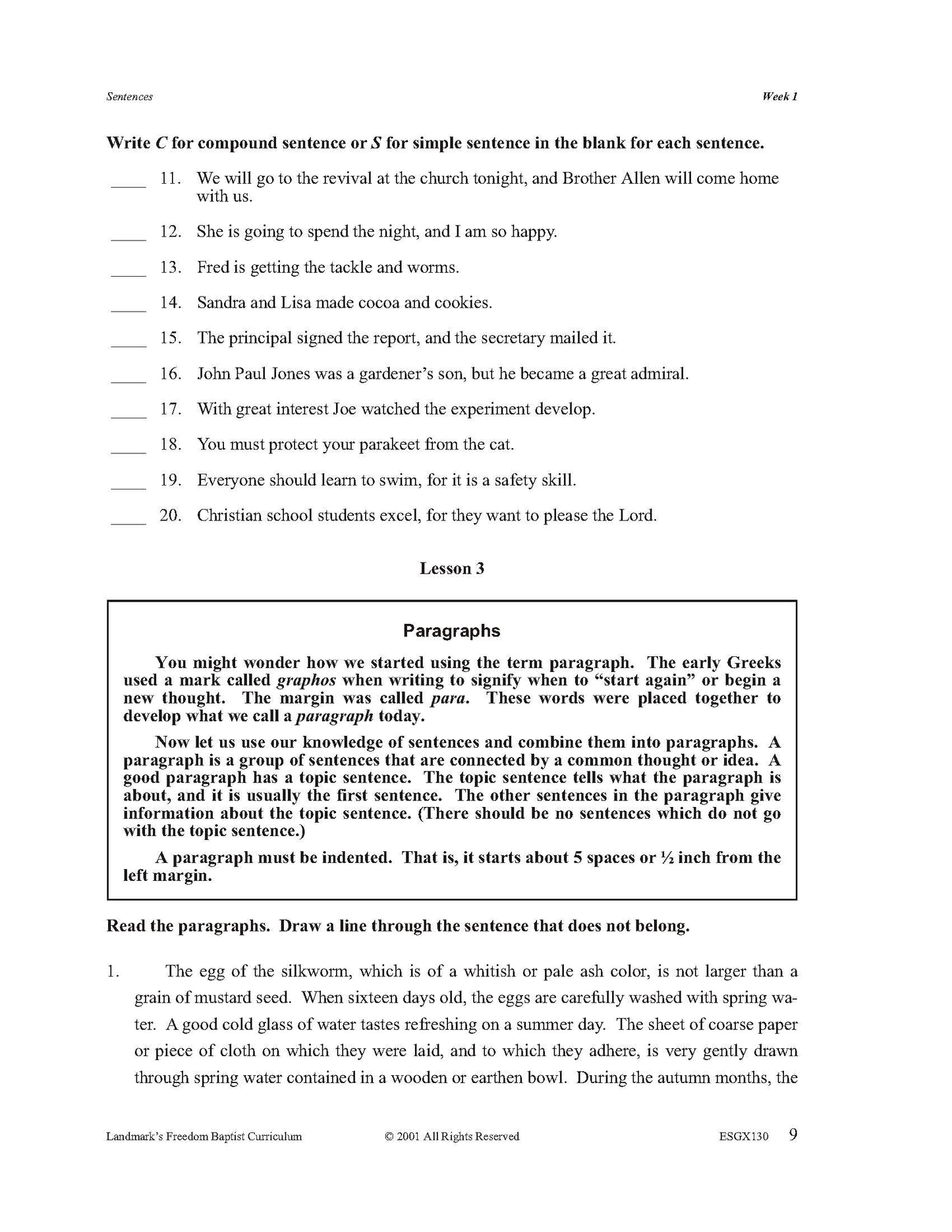 English Grade 06