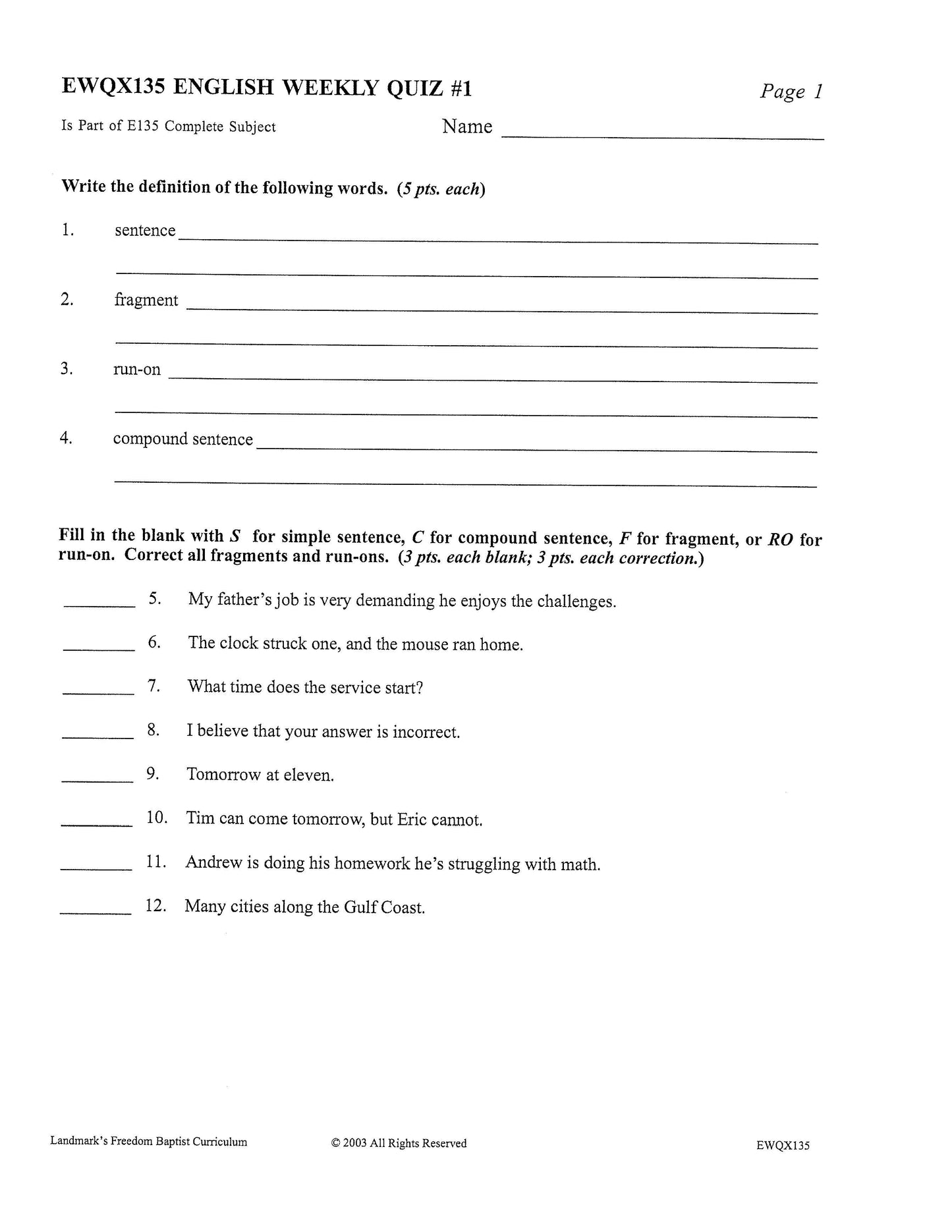 English Grade 07
