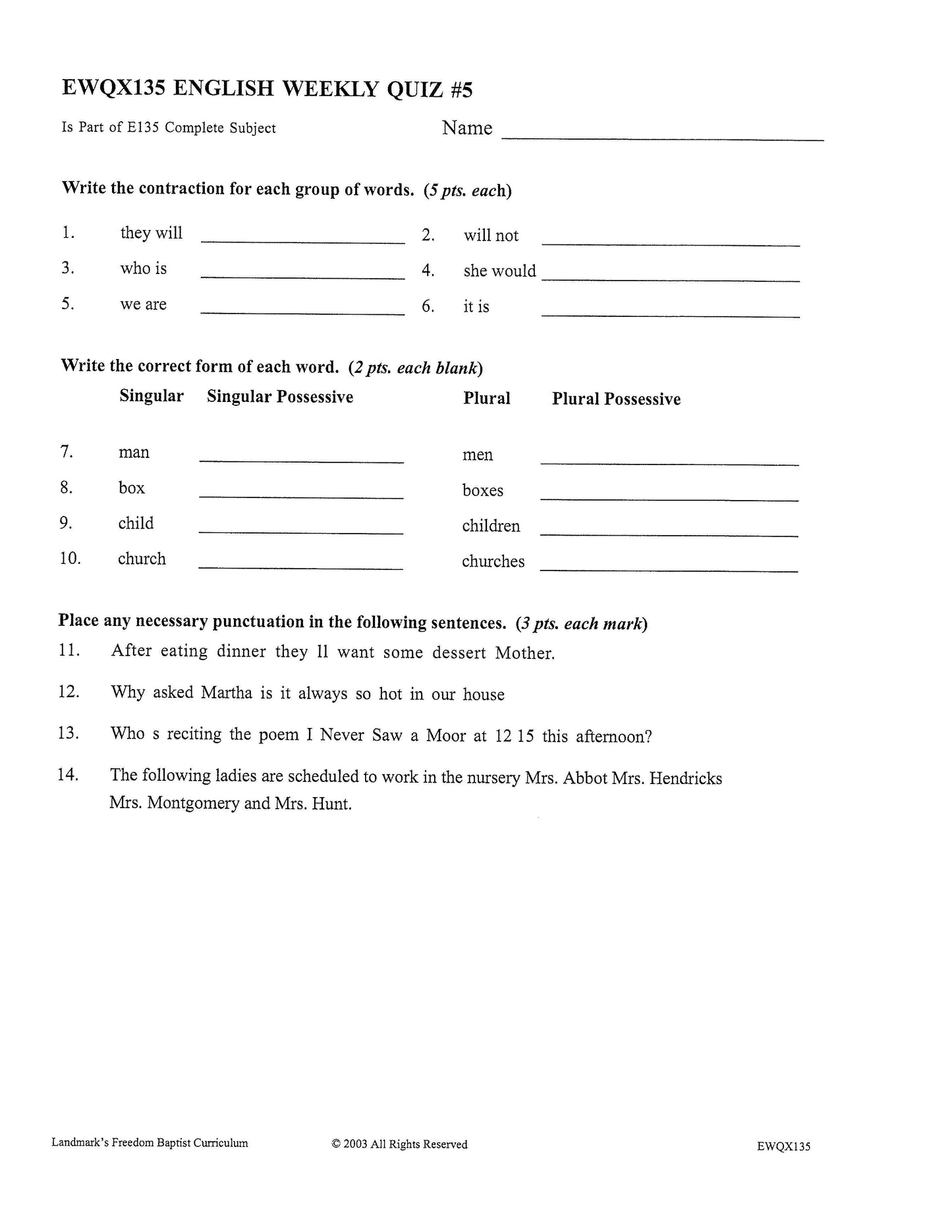 English Grade 07