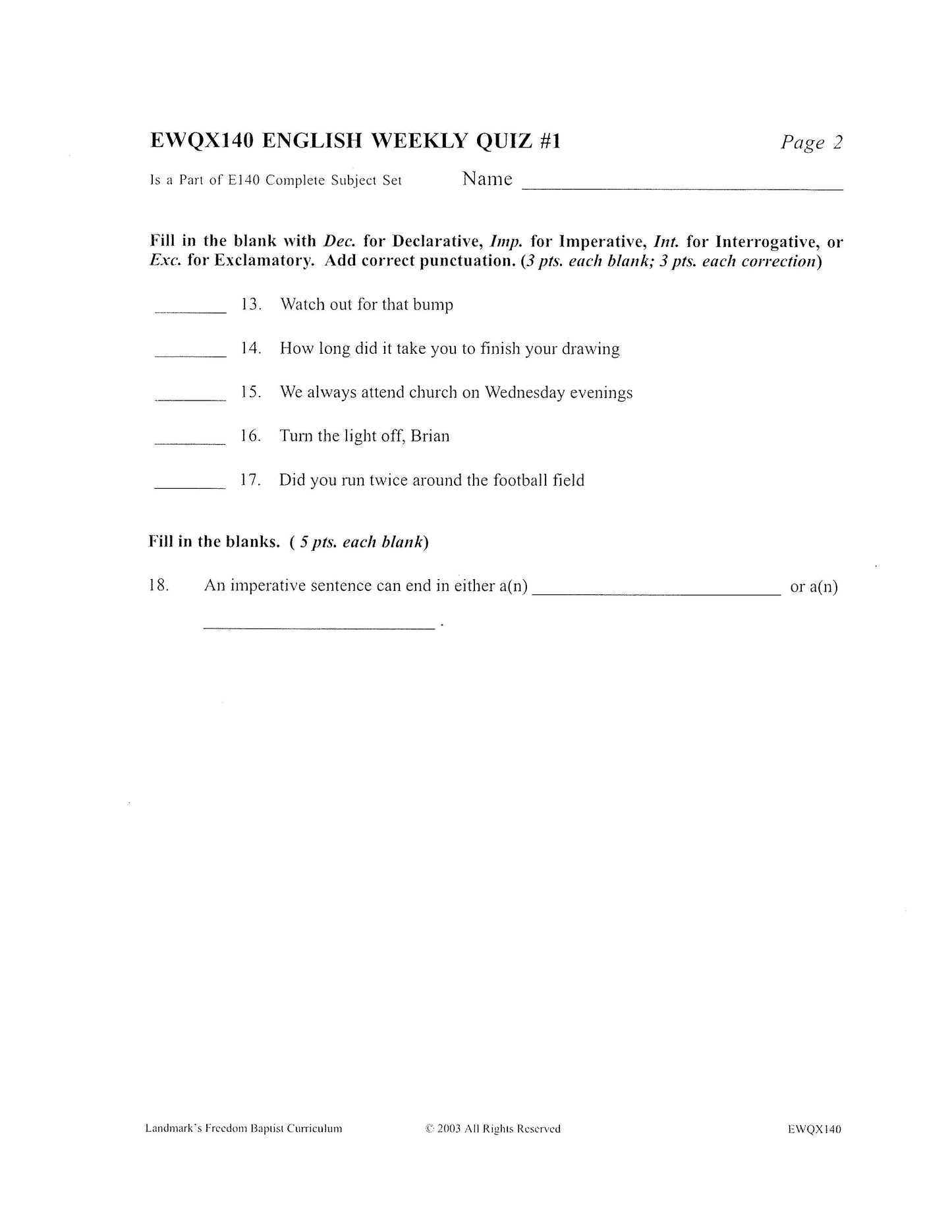 English Grade 08
