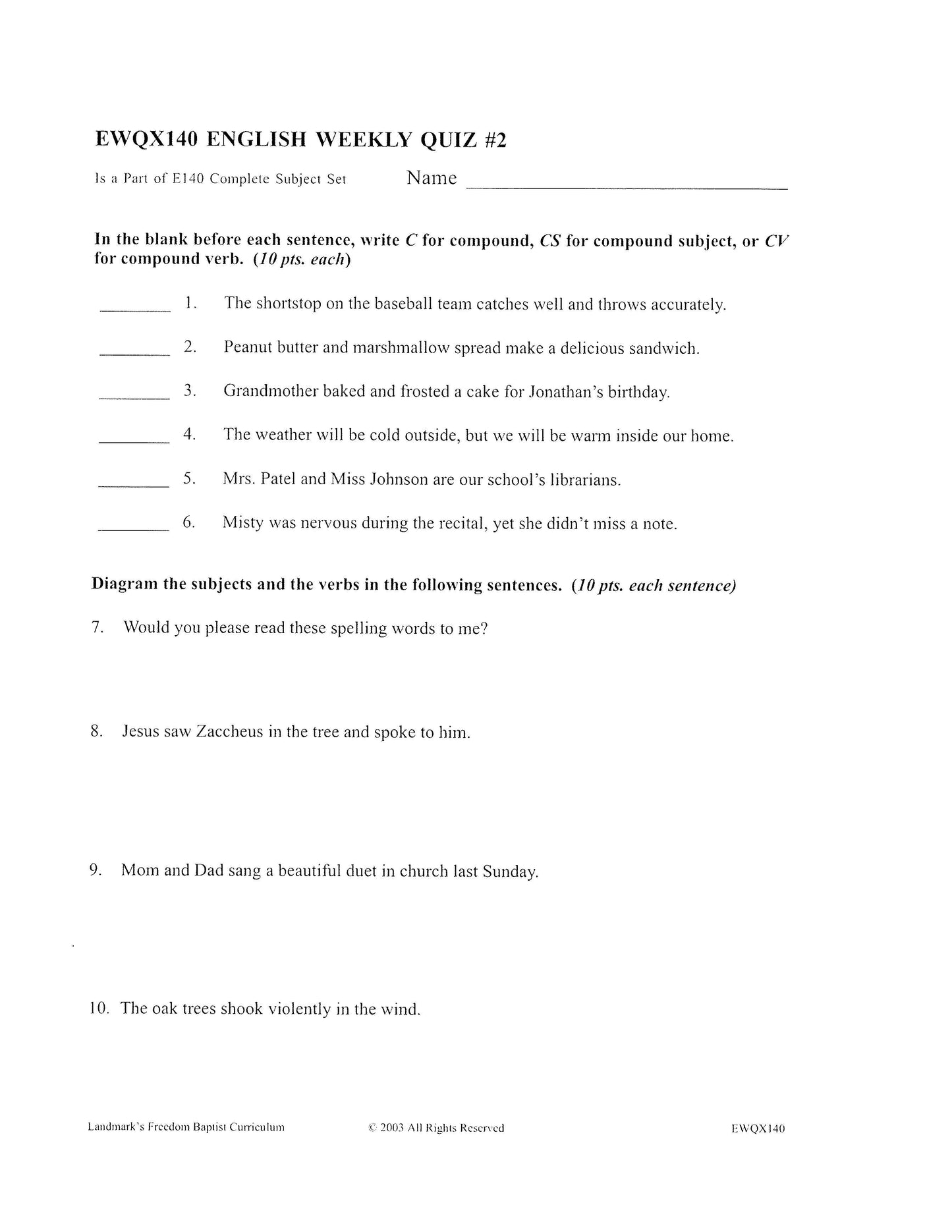 English Grade 08