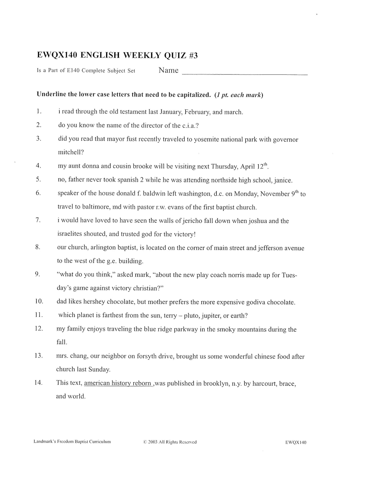 English Grade 08