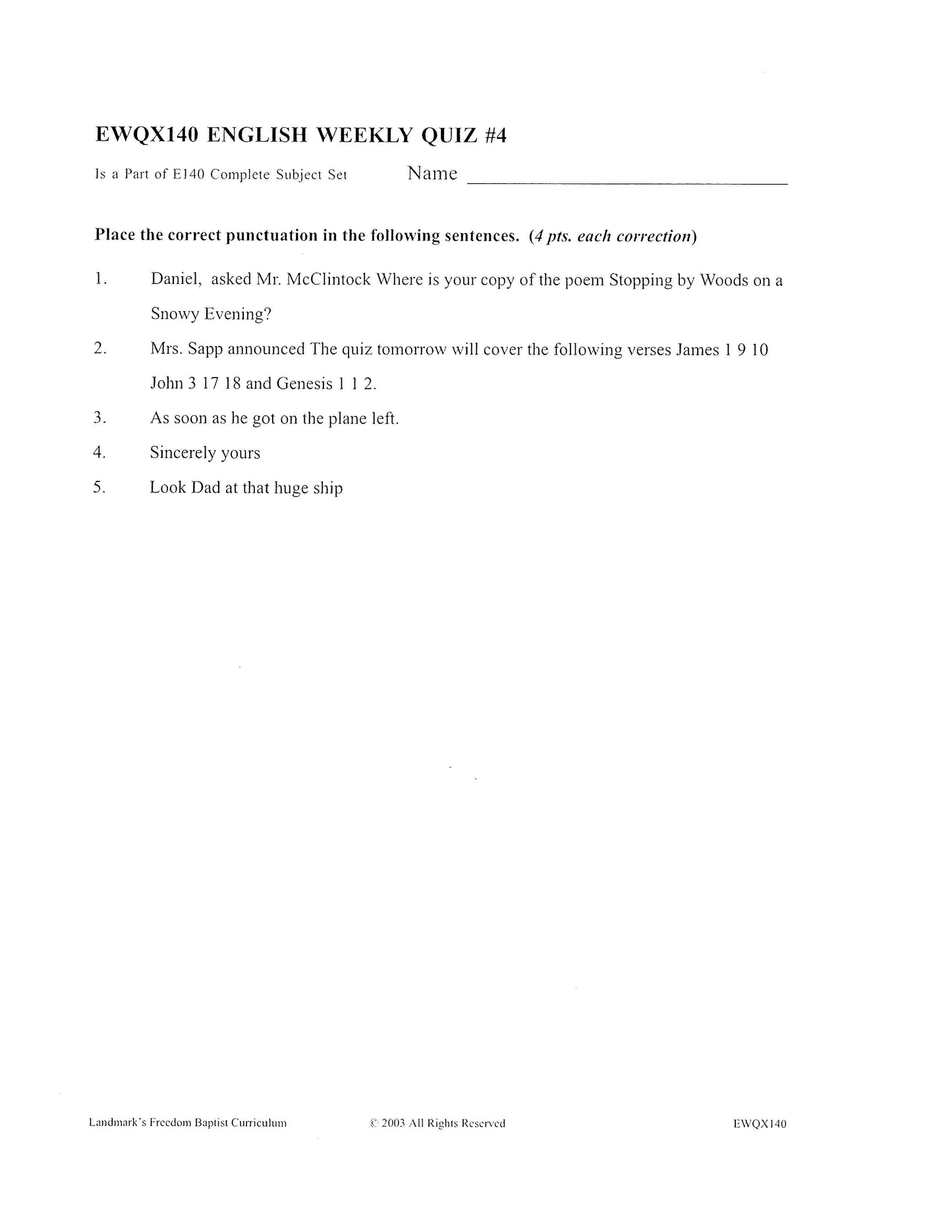 English Grade 08
