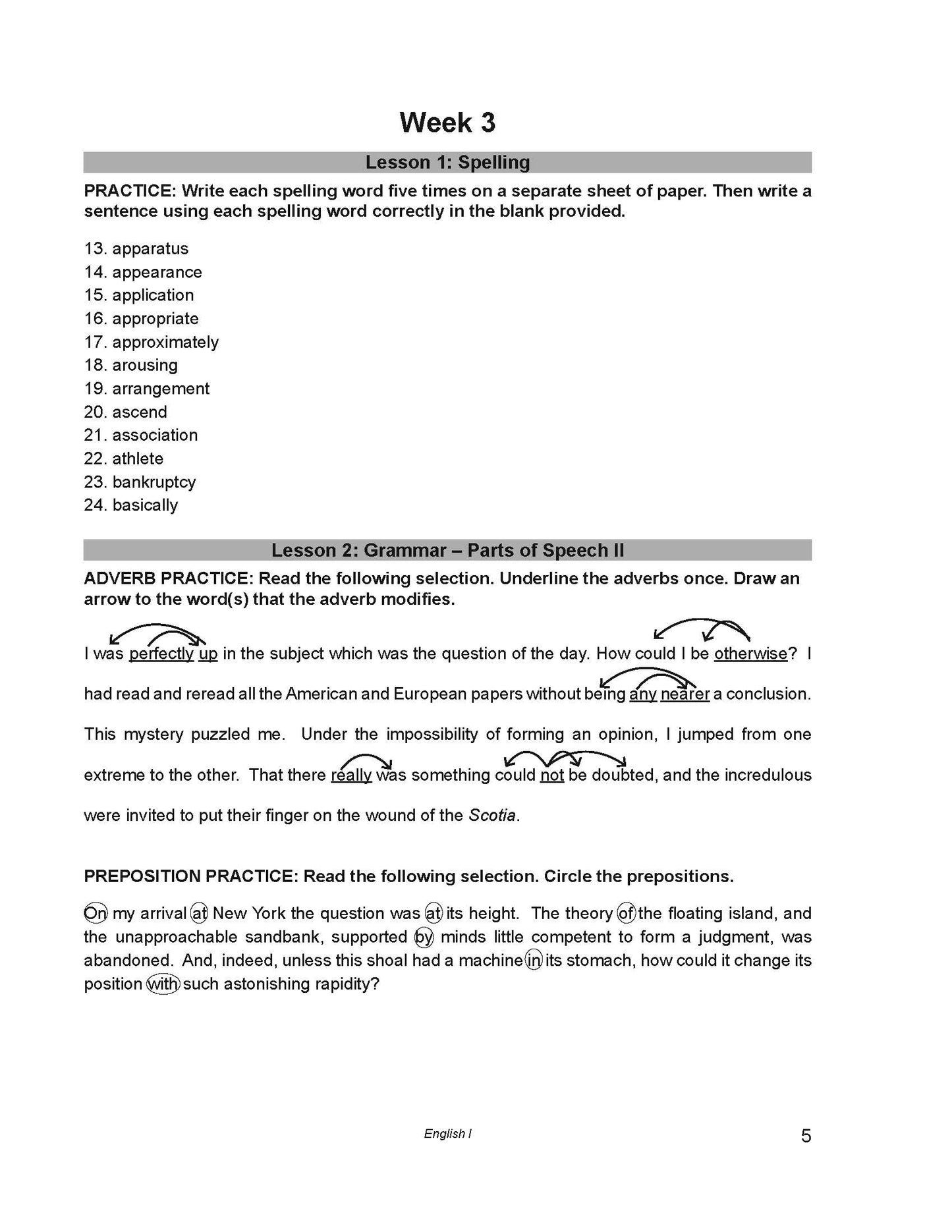 English Grade 09 - English Grammar and Composition I