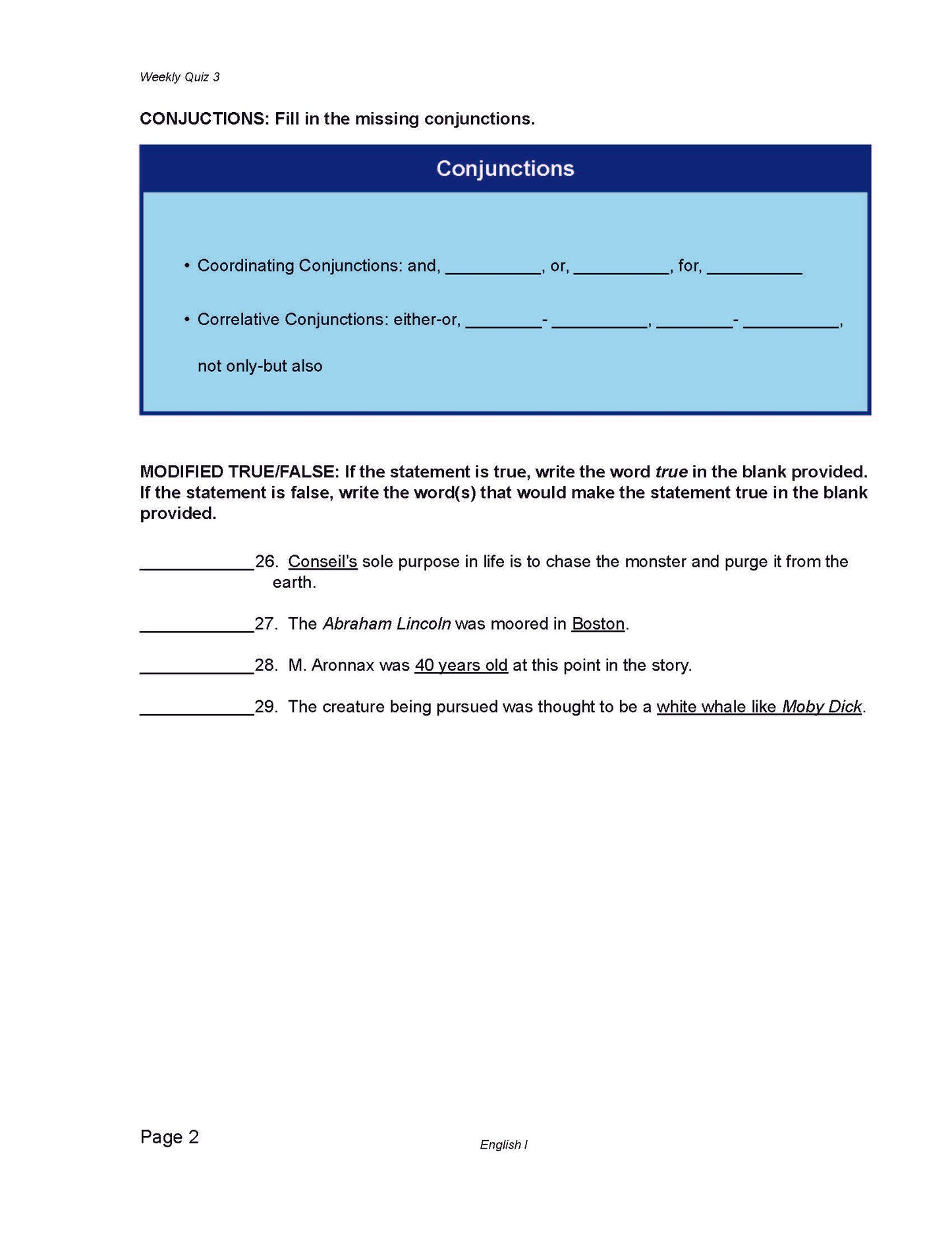 English Grade 09 - English Grammar and Composition I