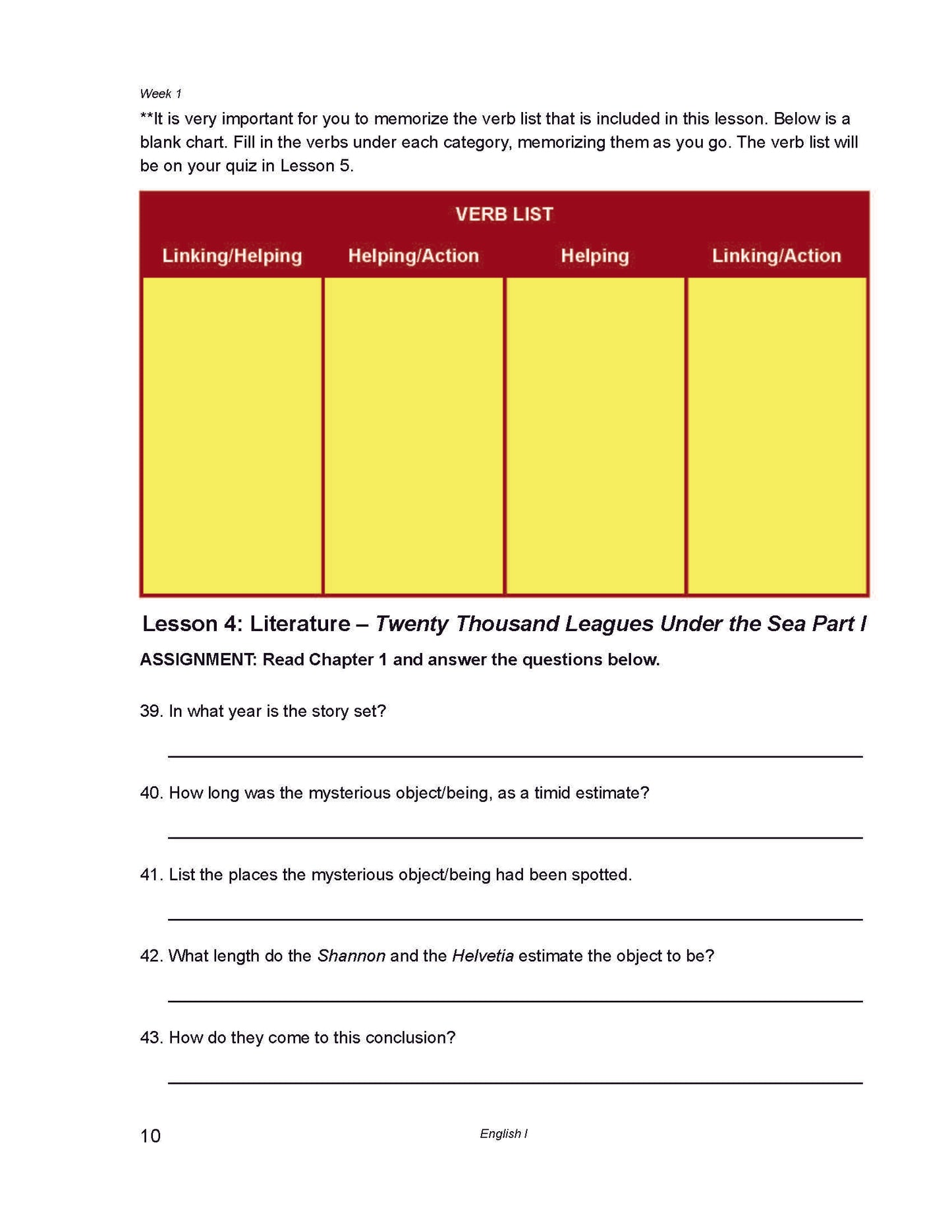 English Grade 09 - English Grammar and Composition I