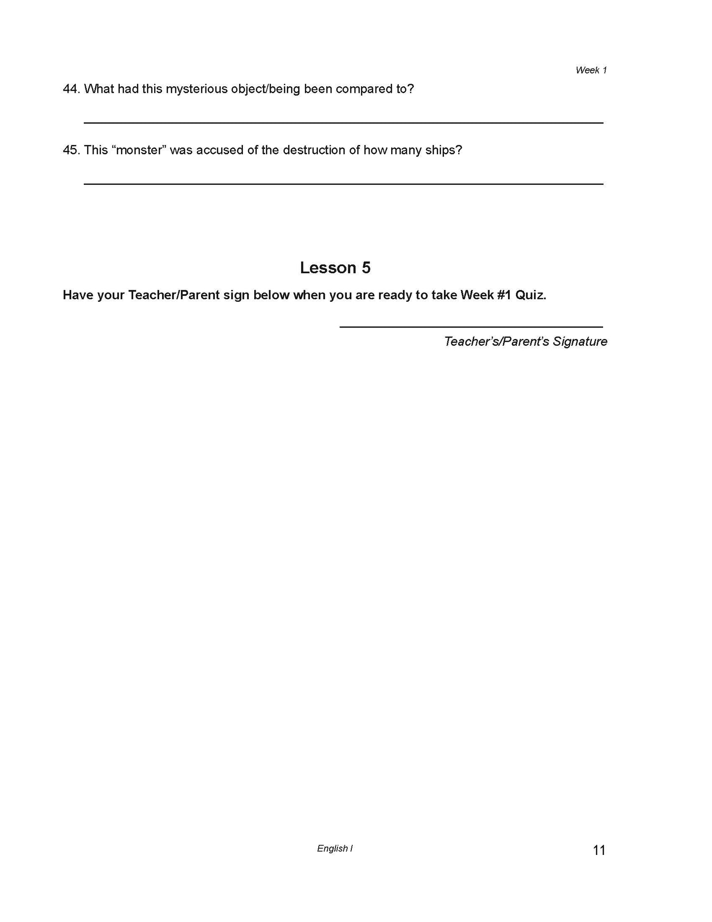 English Grade 09 - English Grammar and Composition I