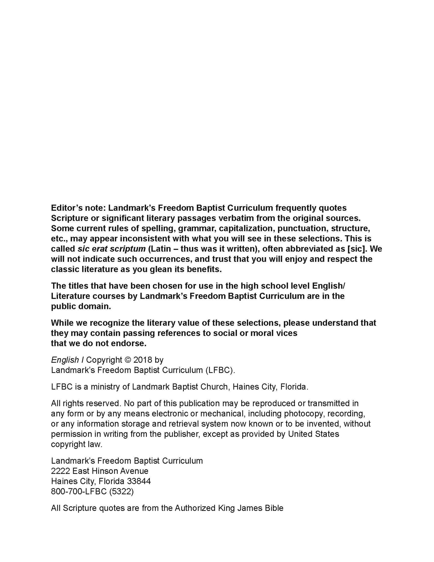 English Grade 09 - English Grammar and Composition I