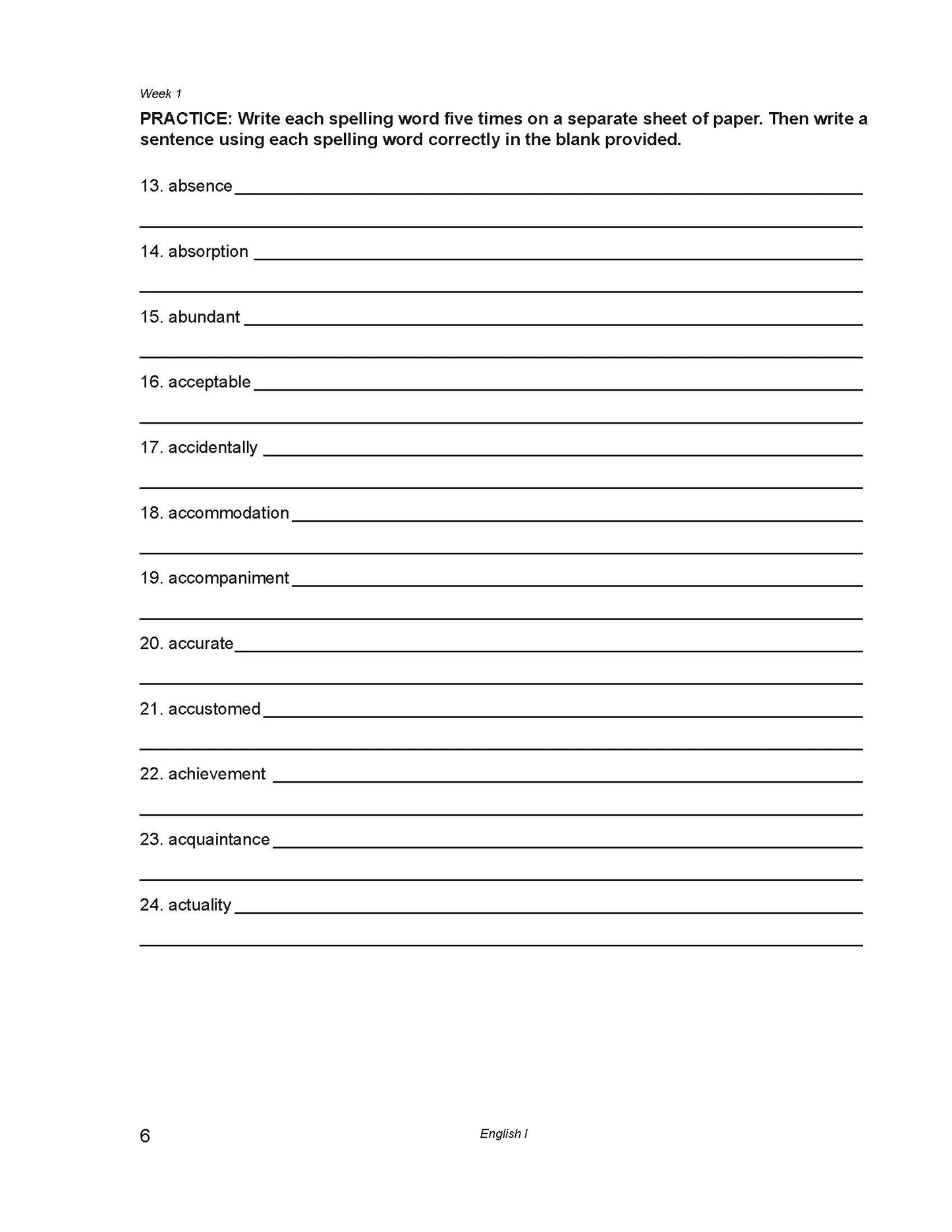 English Grade 09 - English Grammar and Composition I
