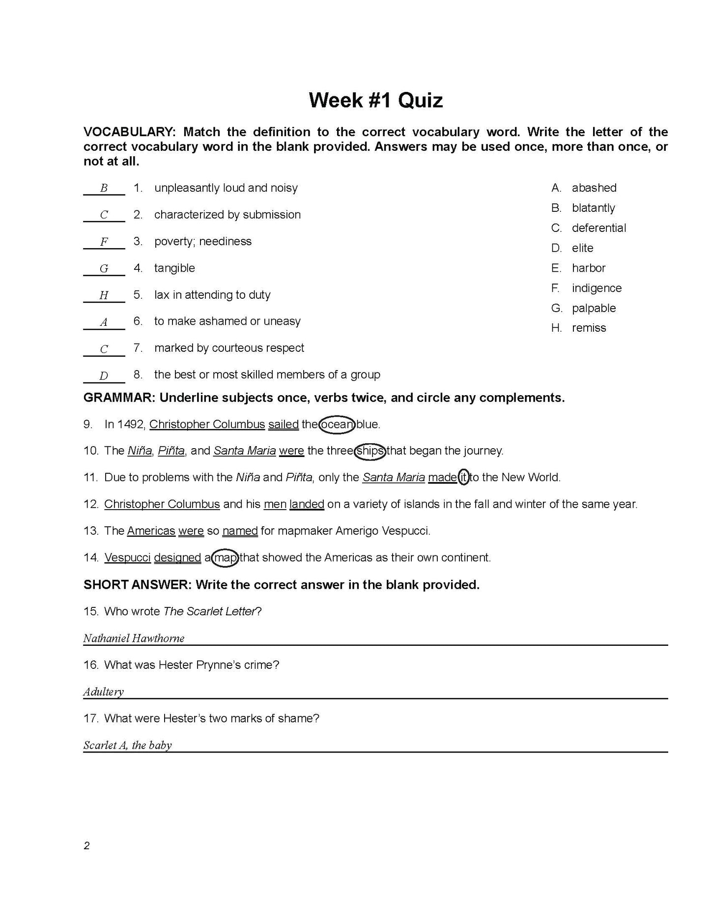 English Grade 11 - English Grammar and Composition III
