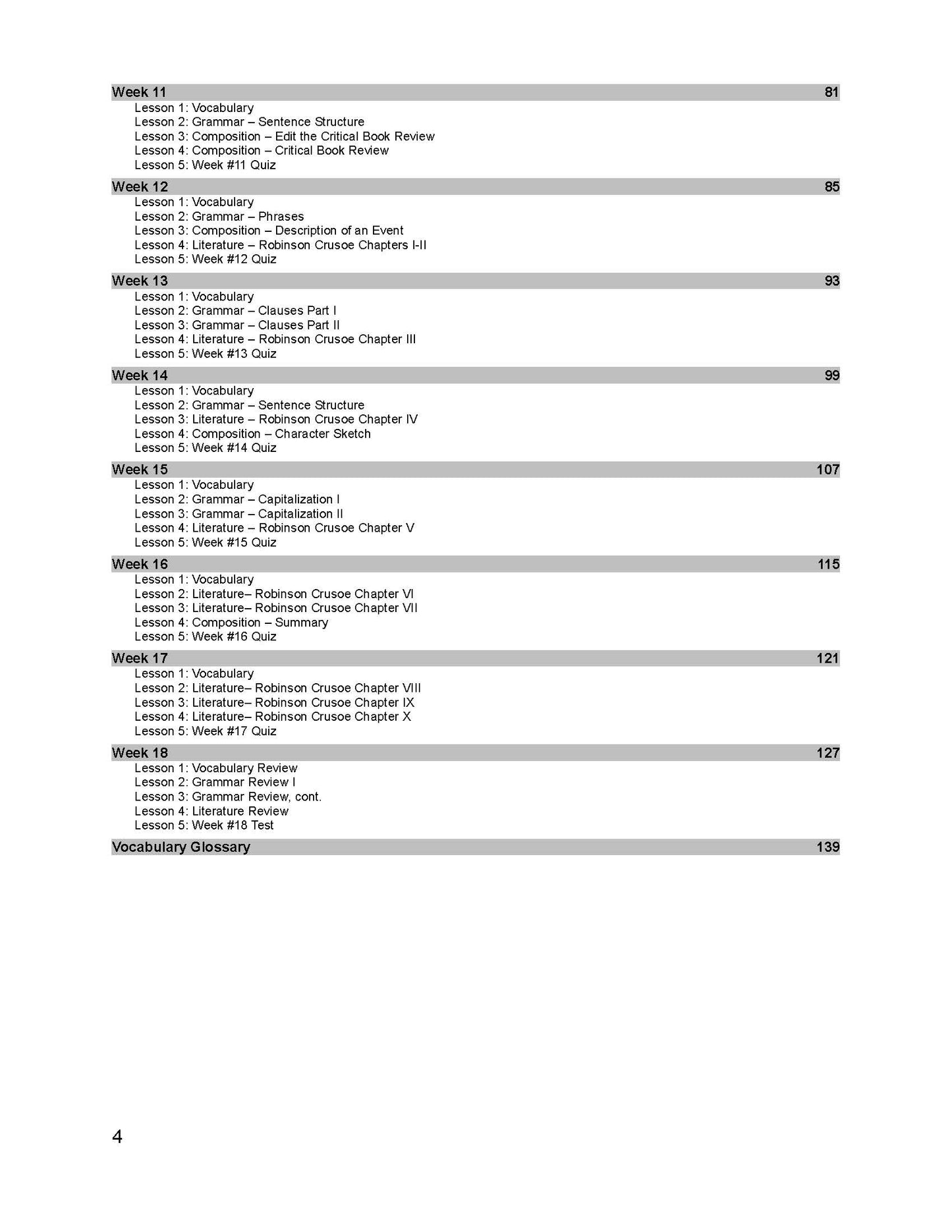 English Grade 11 - English Grammar and Composition III
