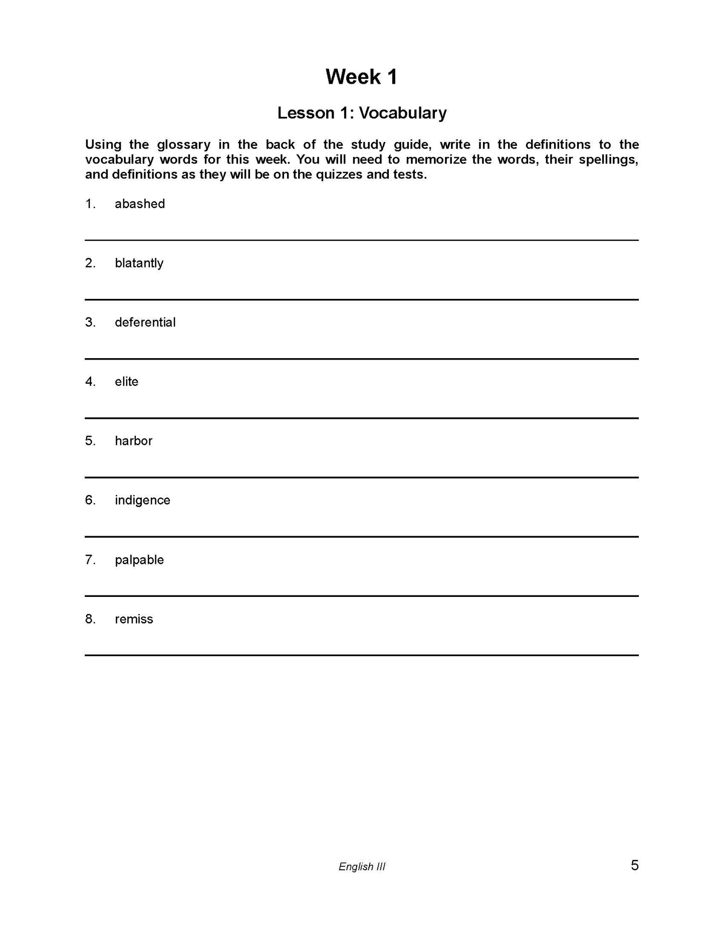 English Grade 11 - English Grammar and Composition III