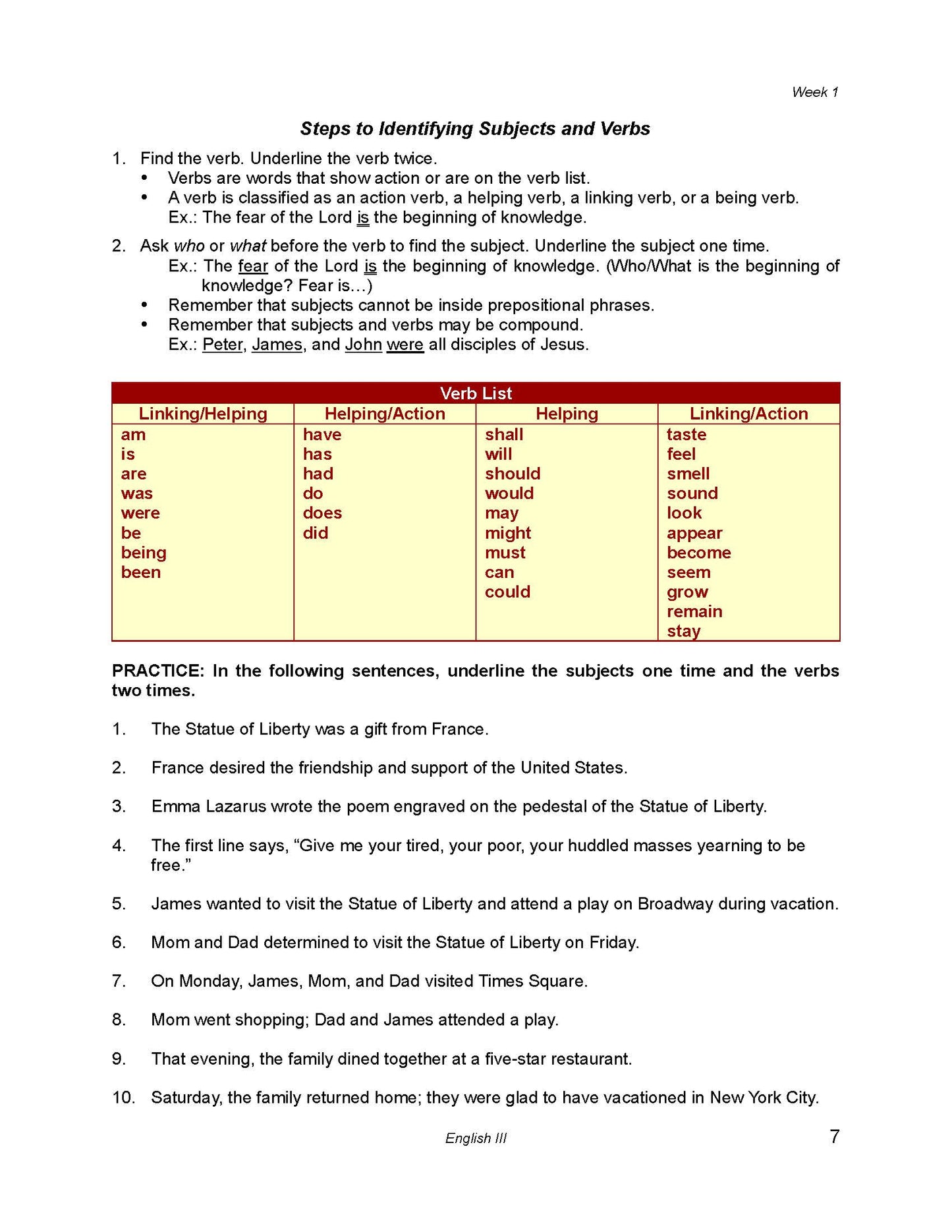 English Grade 11 - English Grammar and Composition III