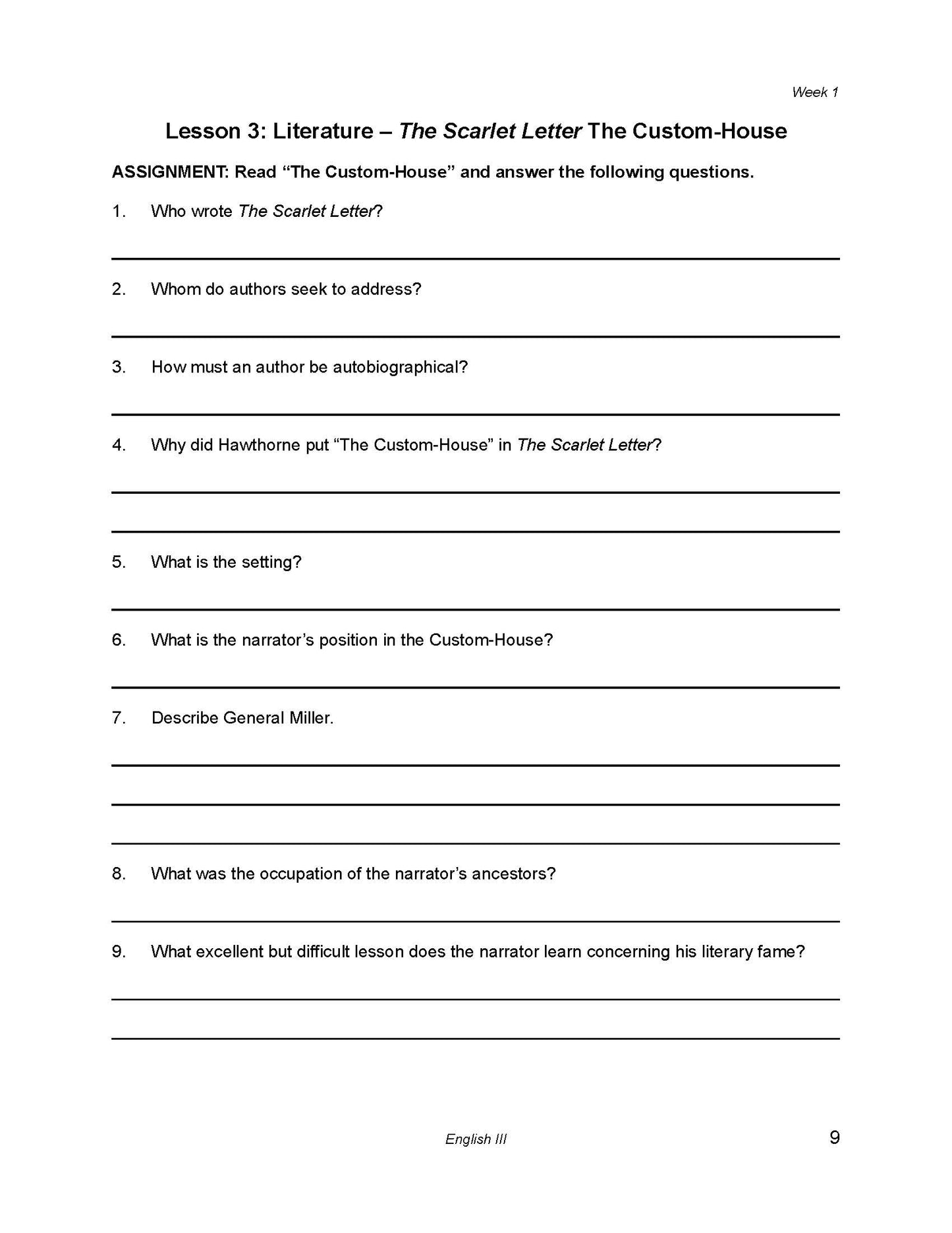 English Grade 11 - English Grammar and Composition III