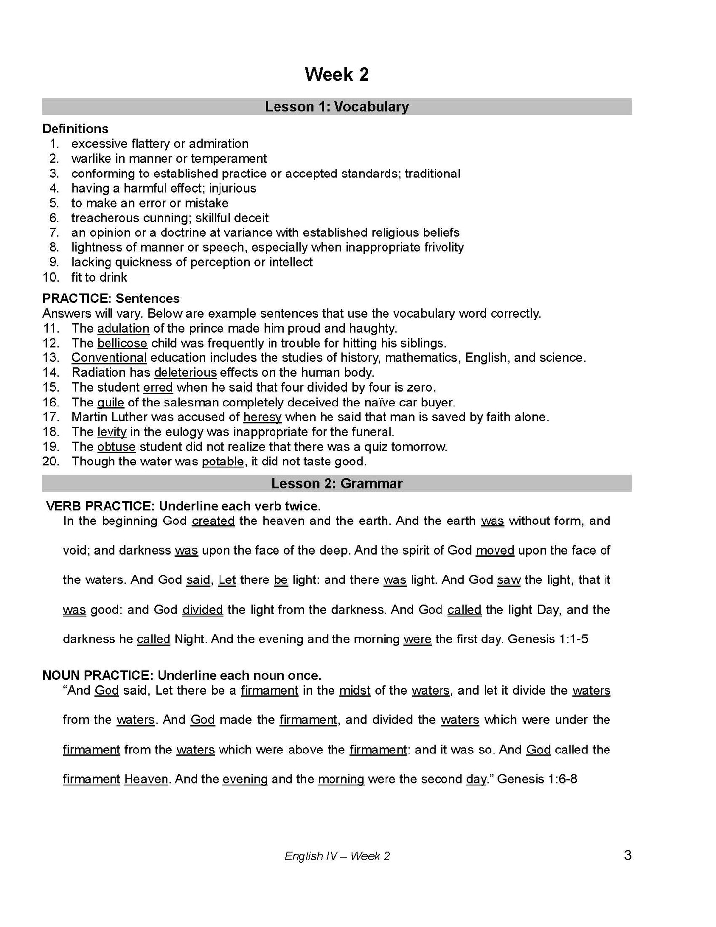 English Grade 12 - English Grammar and Composition IV