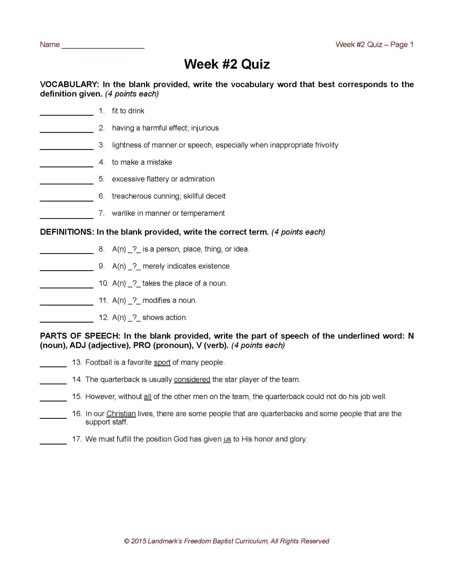 English Grade 12 - English Grammar and Composition IV