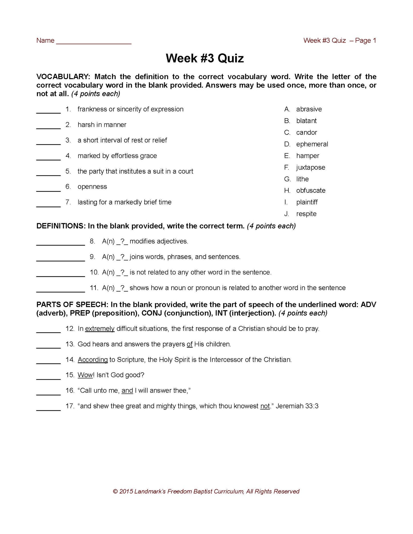 English Grade 12 - English Grammar and Composition IV