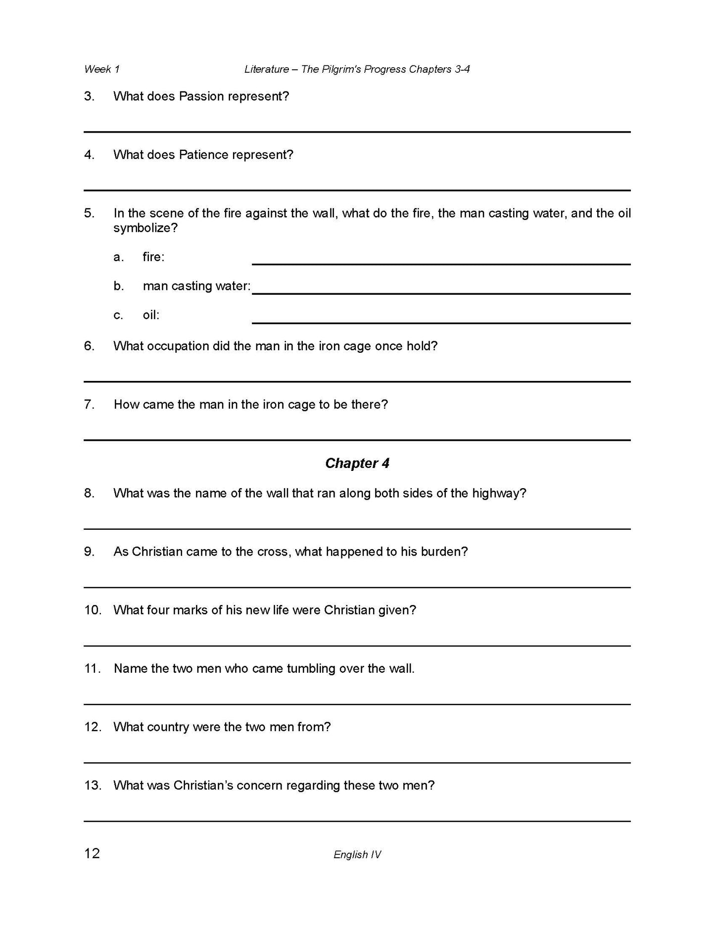 English Grade 12 - English Grammar and Composition IV