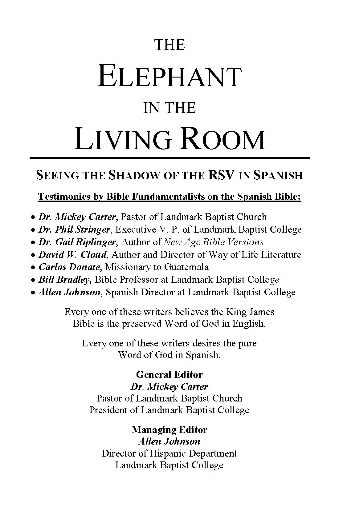 The Elephant in the Living Room