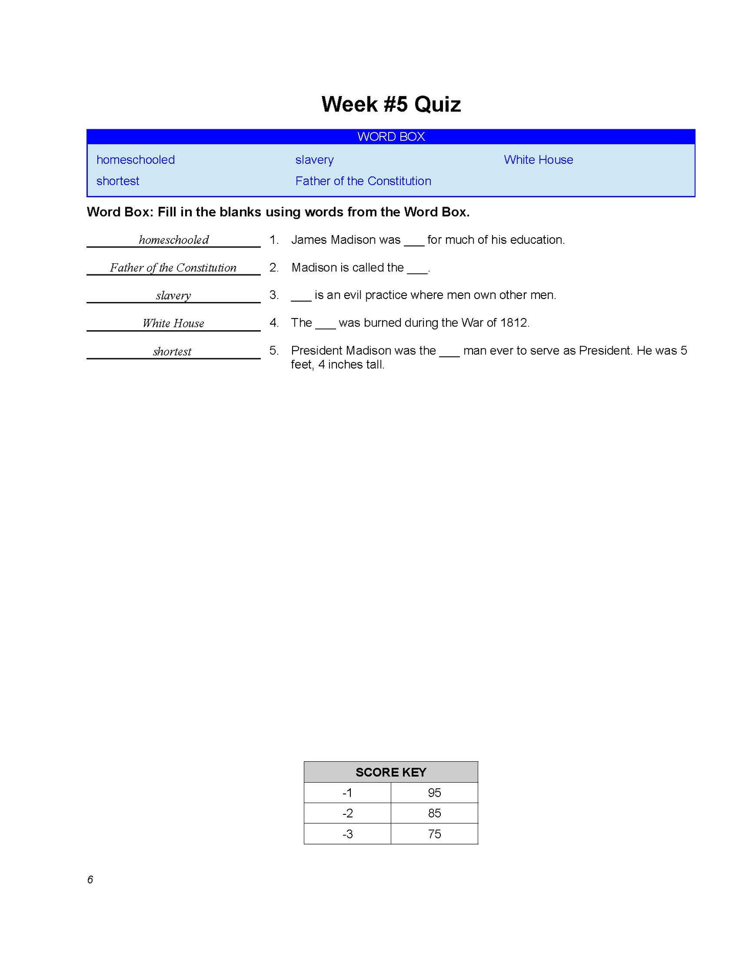 History Grade 02 - The U.S. Presidents