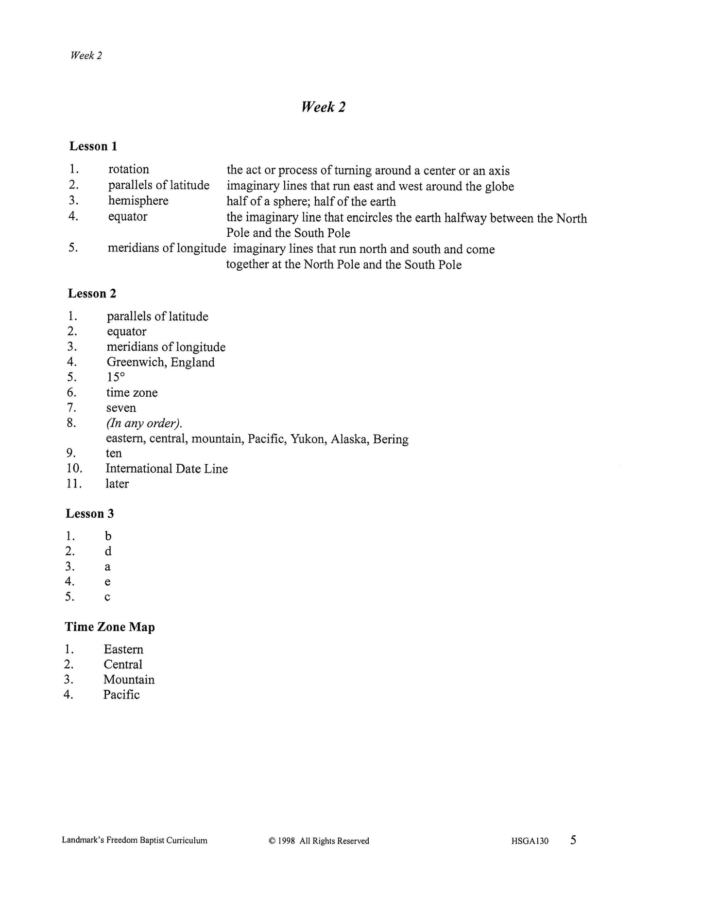 History Grade 06 - U.S. Geography