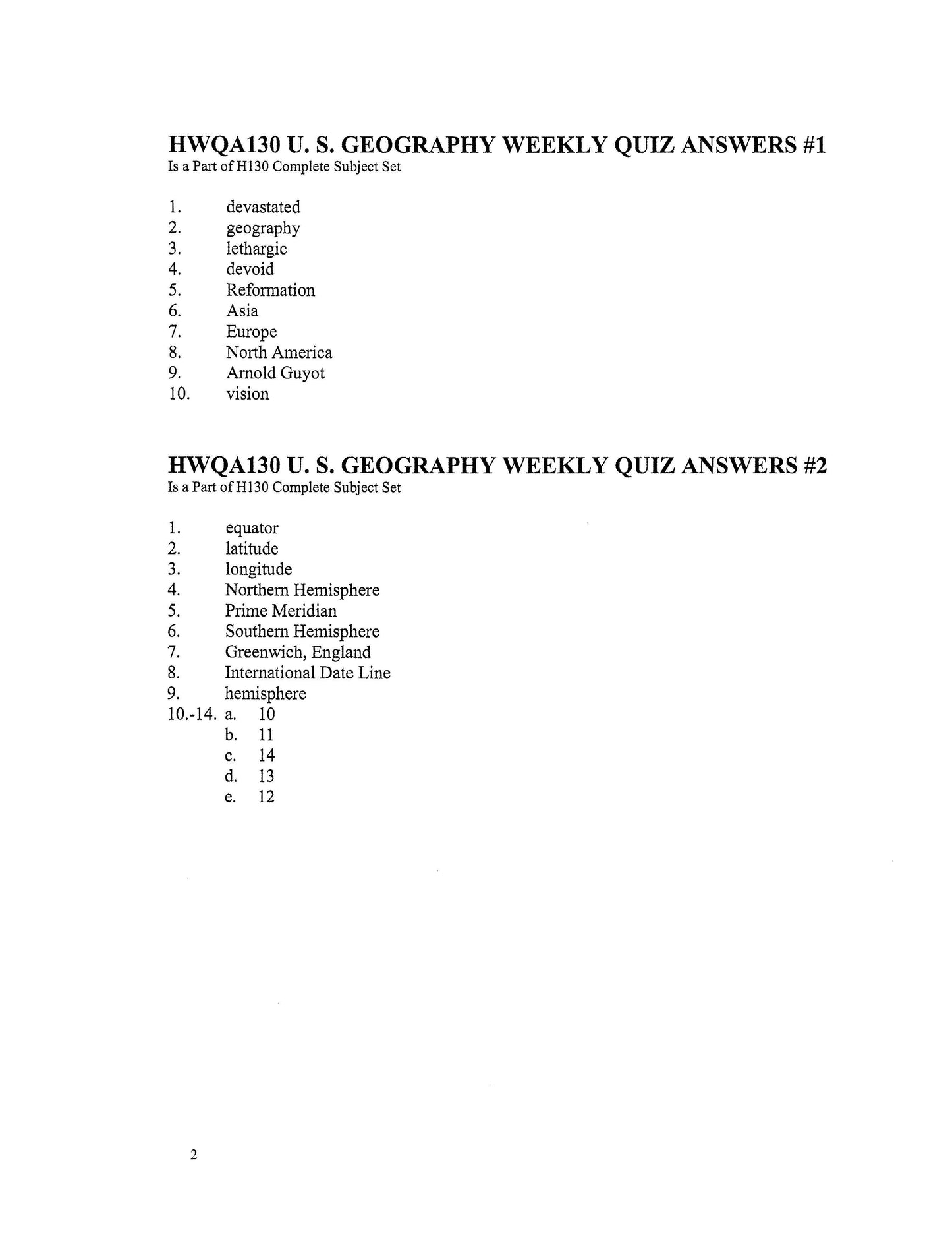 History Grade 06 - U.S. Geography