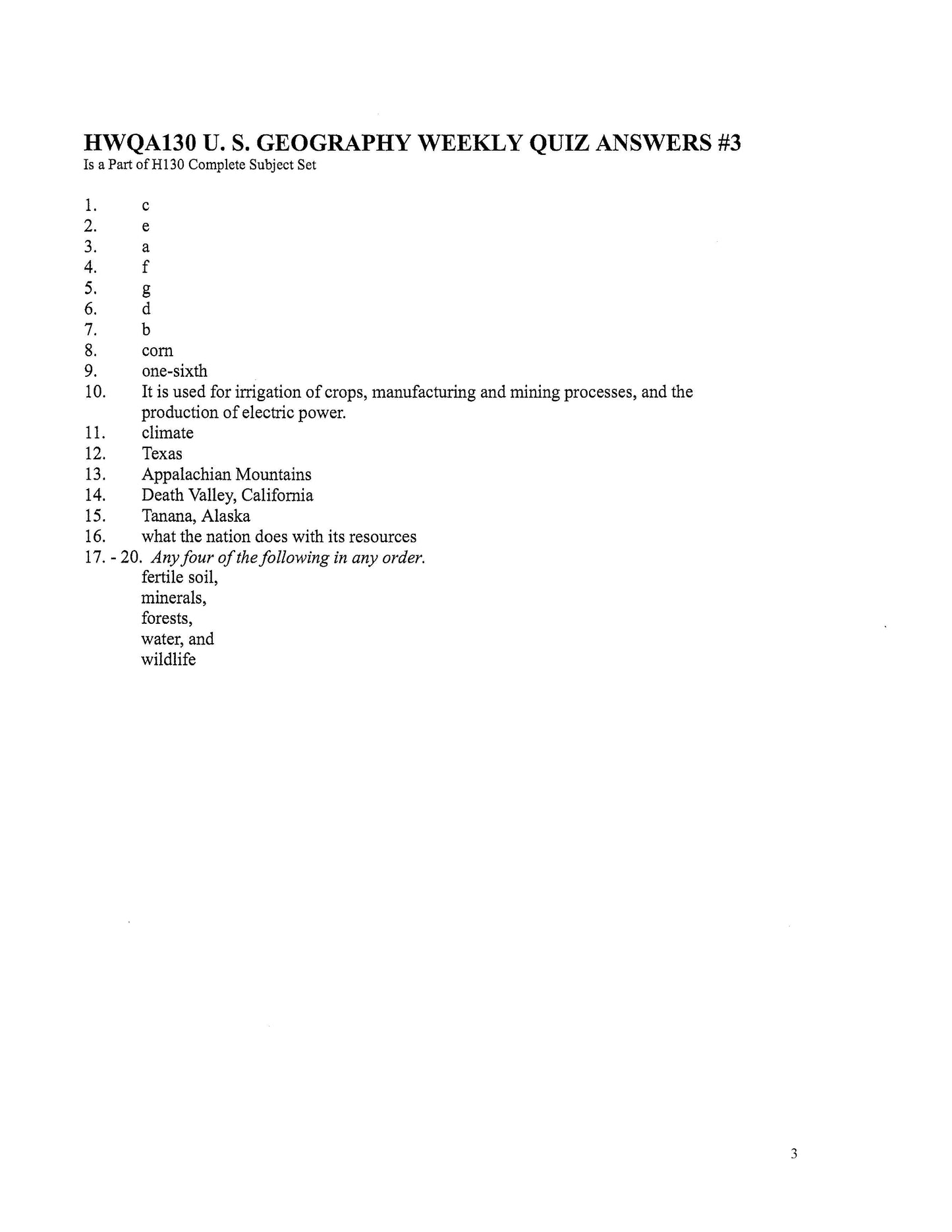 History Grade 06 - U.S. Geography