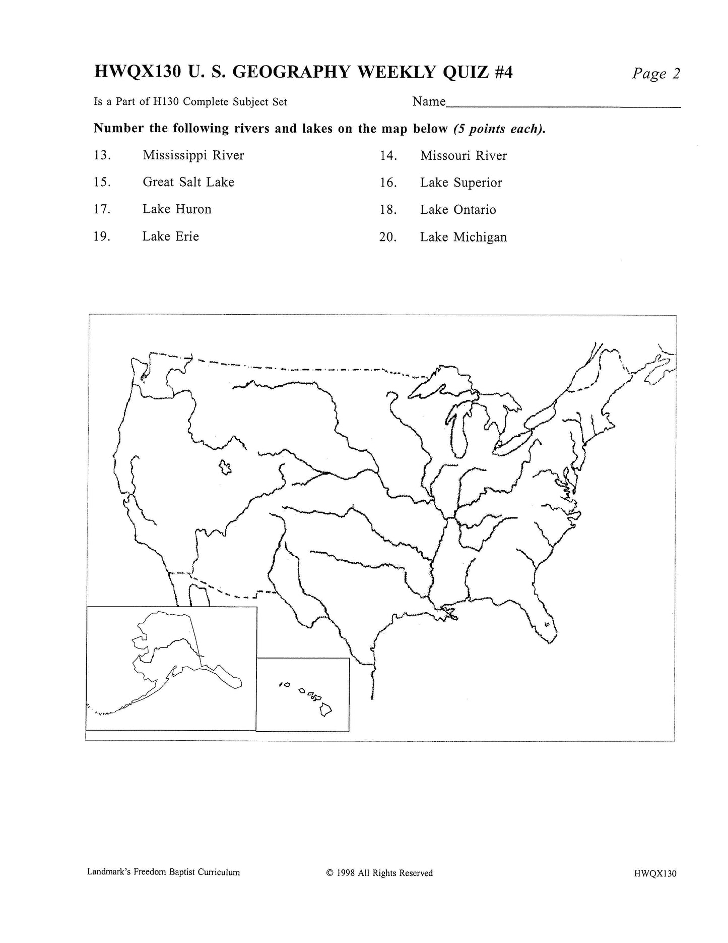 History Grade 06 - U.S. Geography