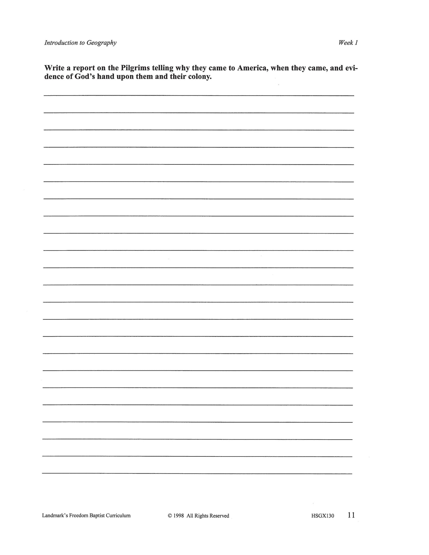 History Grade 06 - U.S. Geography