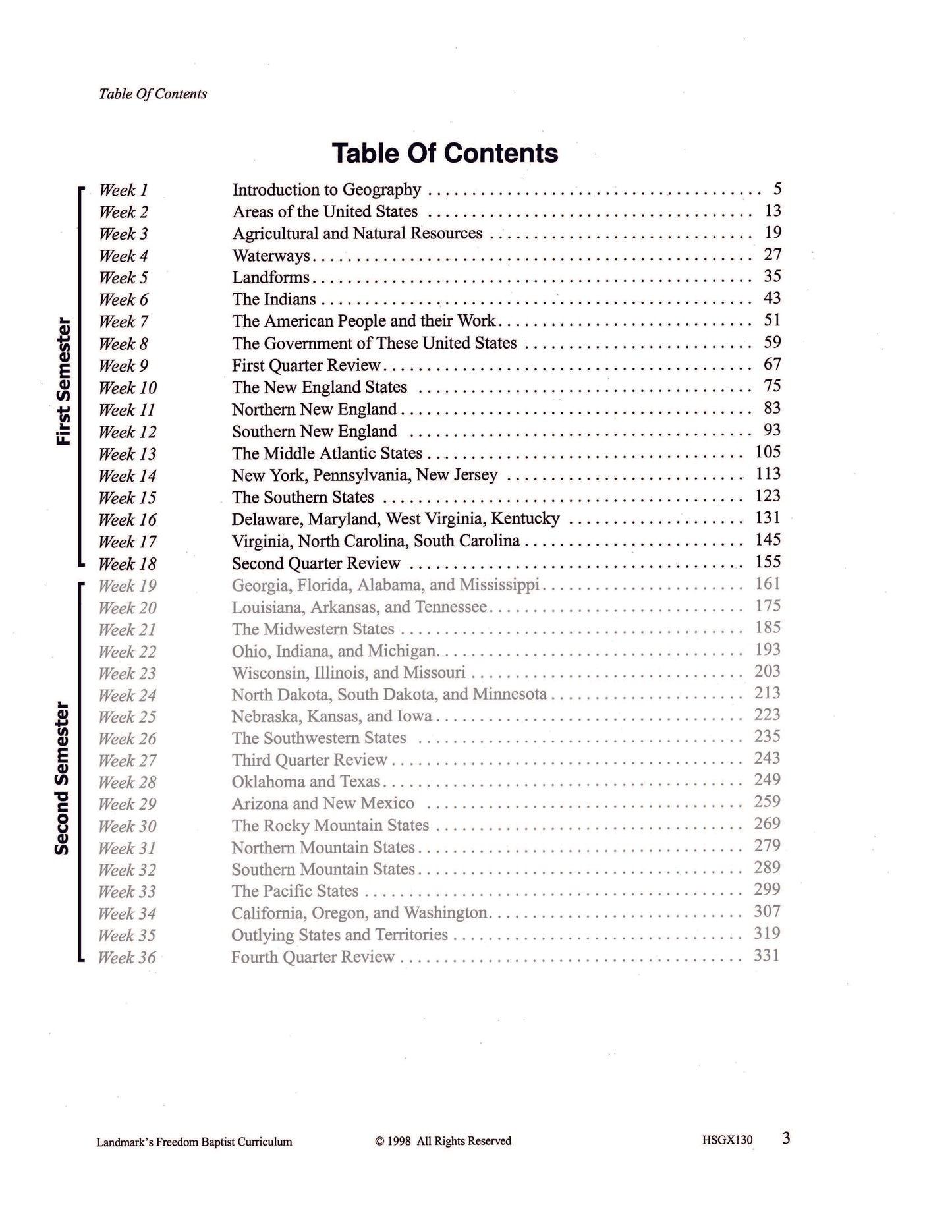History Grade 06 - U.S. Geography
