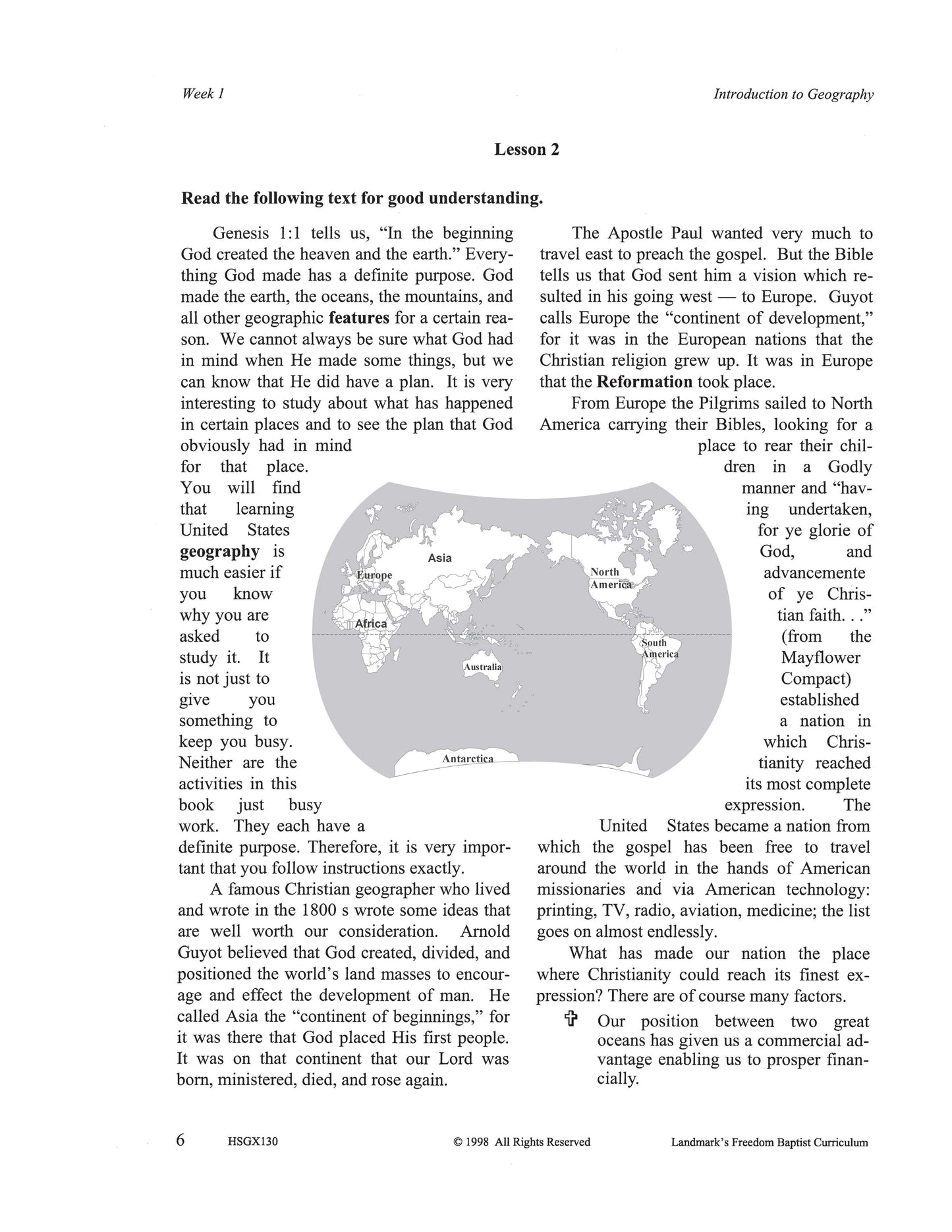History Grade 06 - U.S. Geography