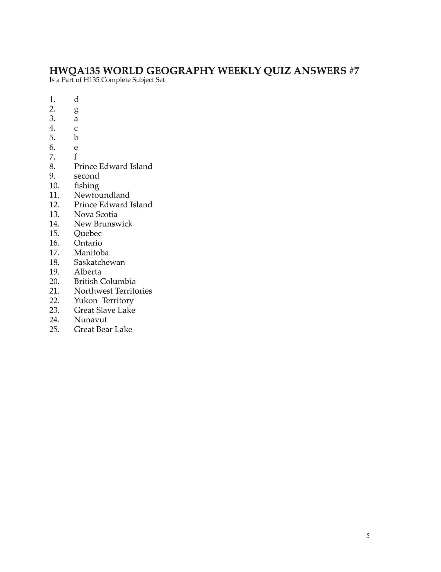 History Grade 07 - World Geography