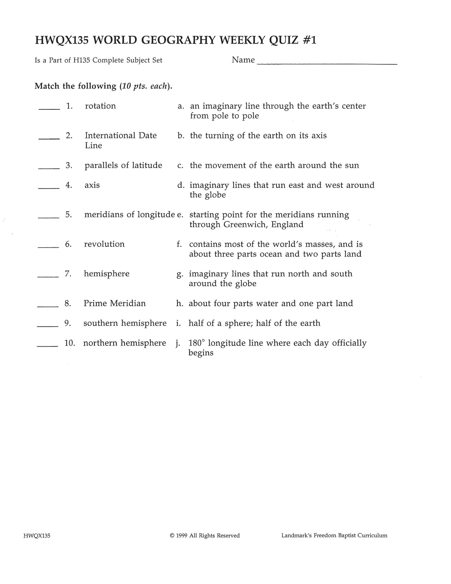 History Grade 07 - World Geography