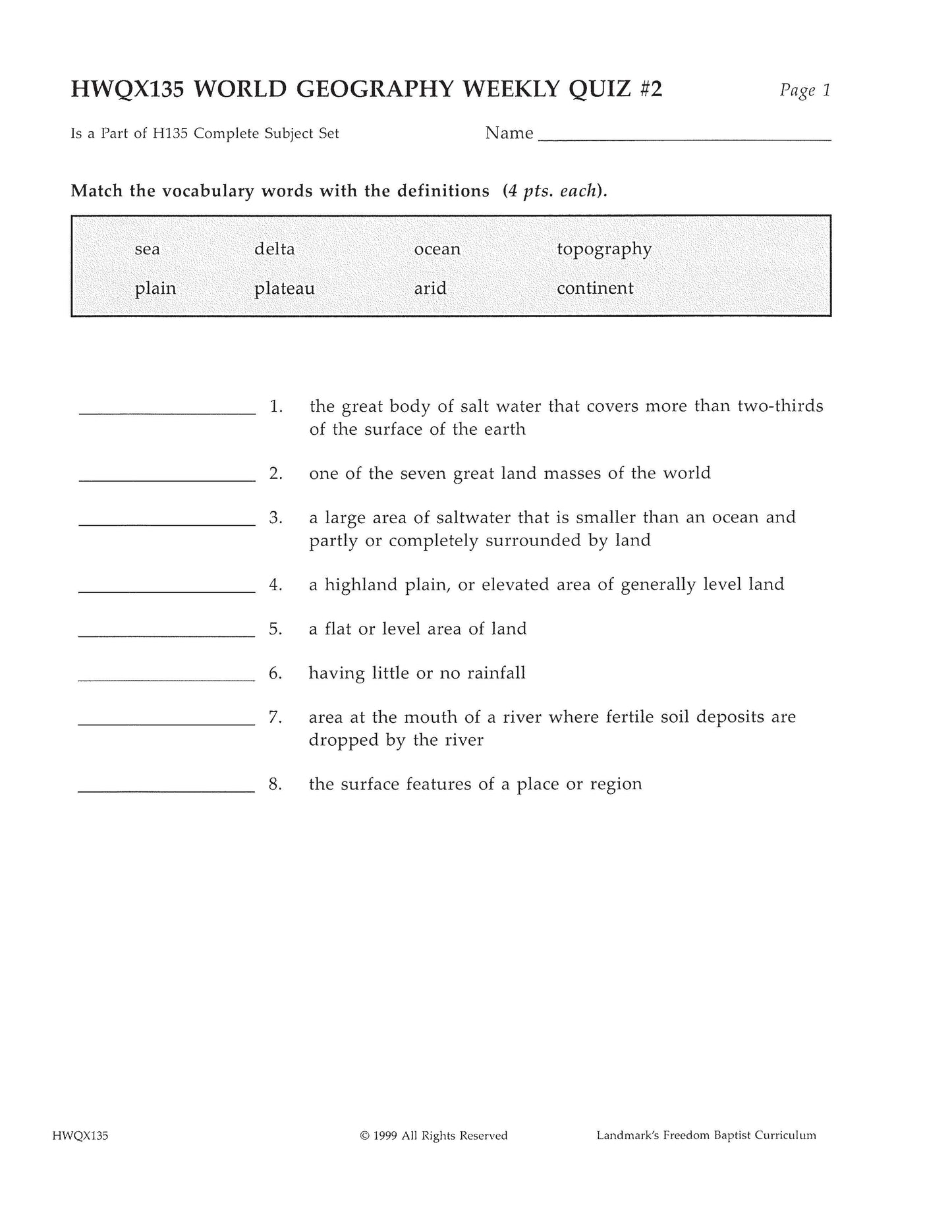 History Grade 07 - World Geography