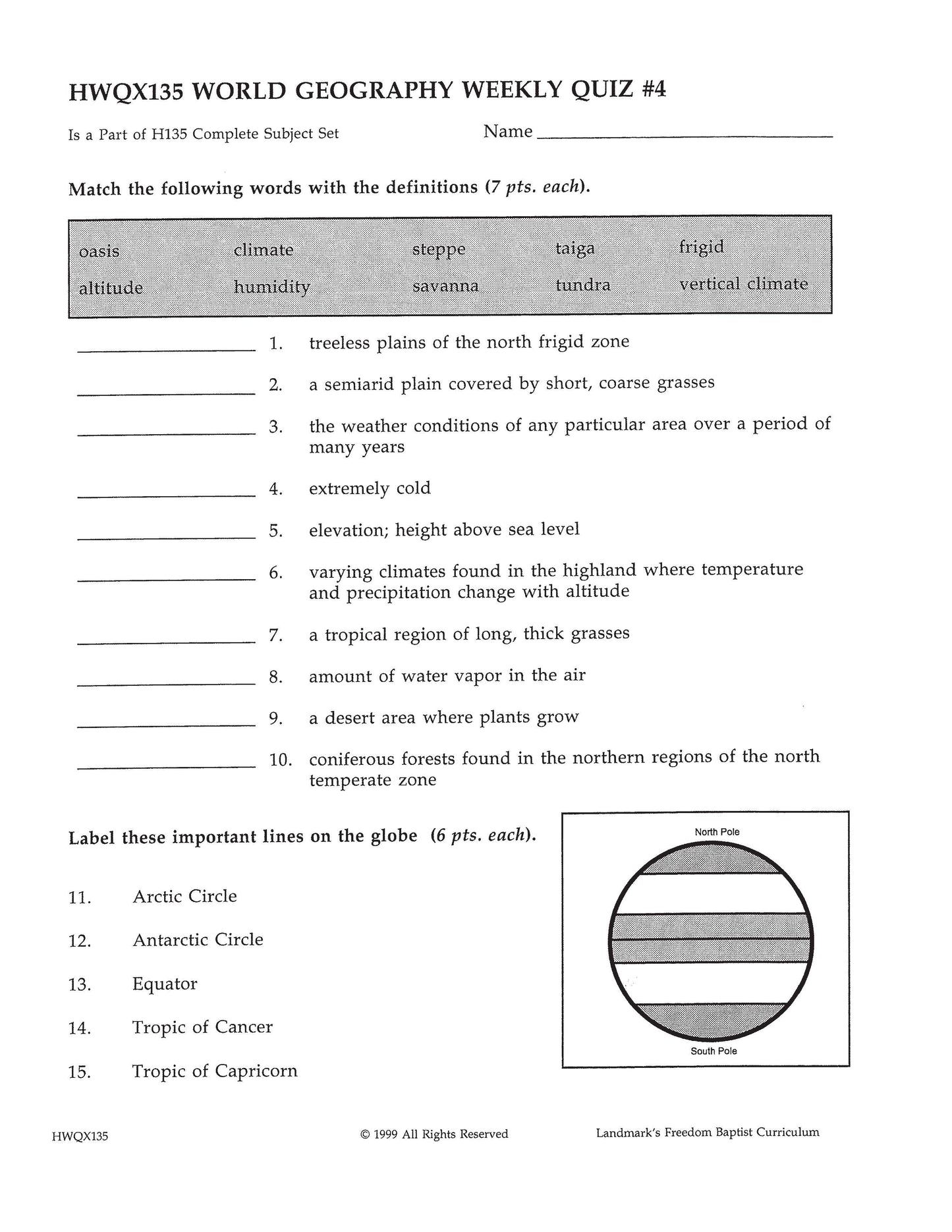 History Grade 07 - World Geography