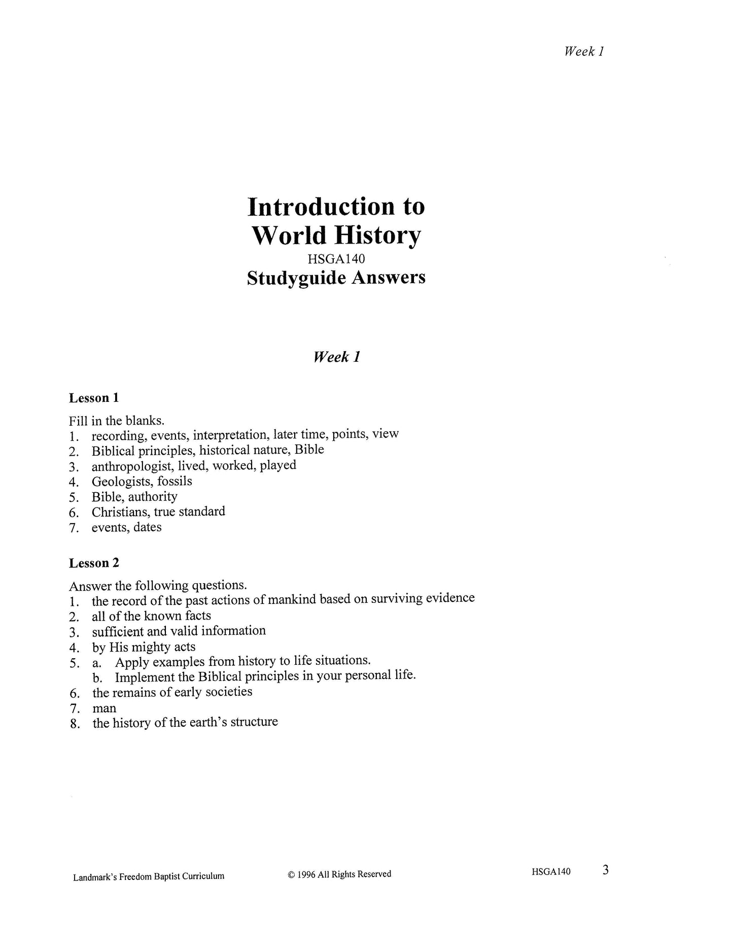History Grade 08 - Introduction to World History