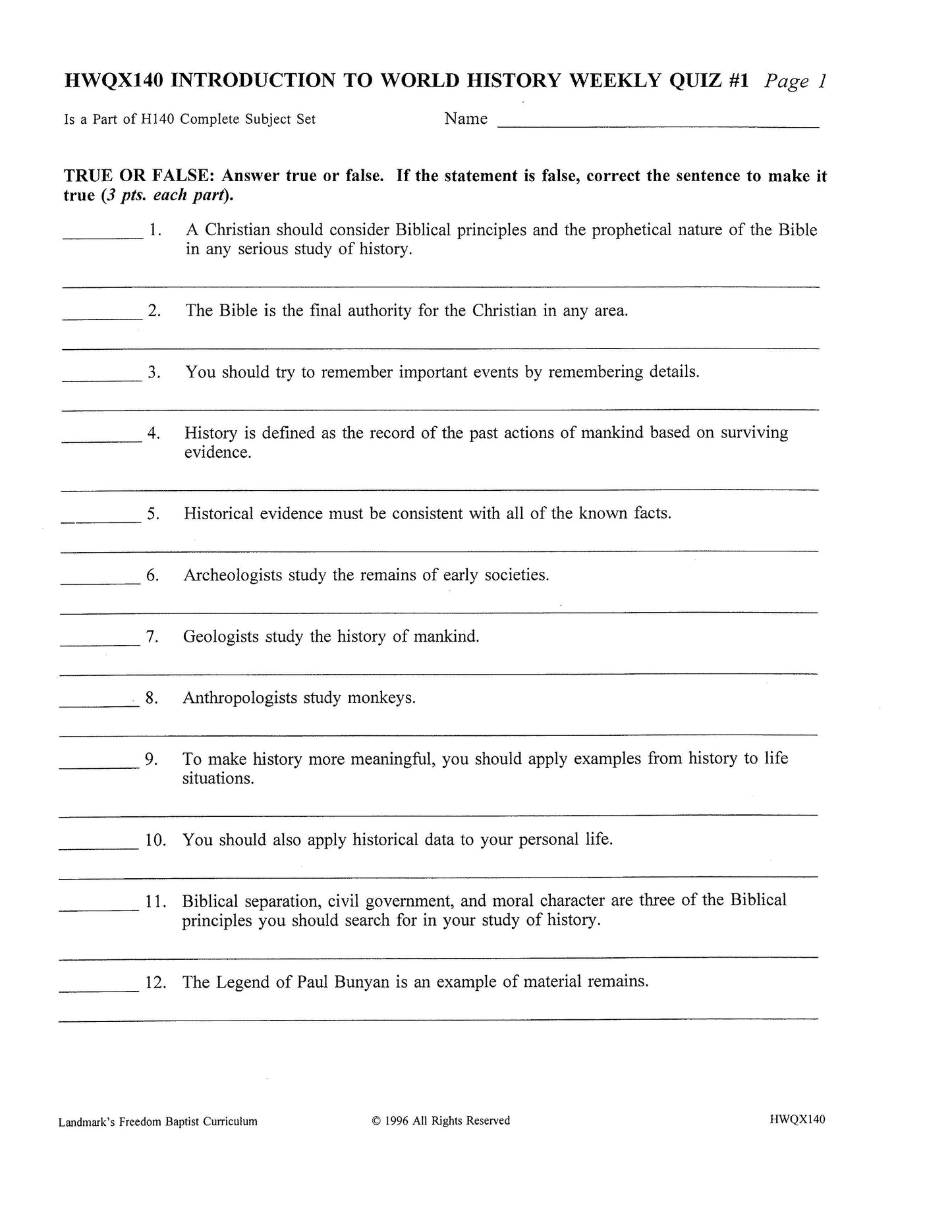 History Grade 08 - Introduction to World History