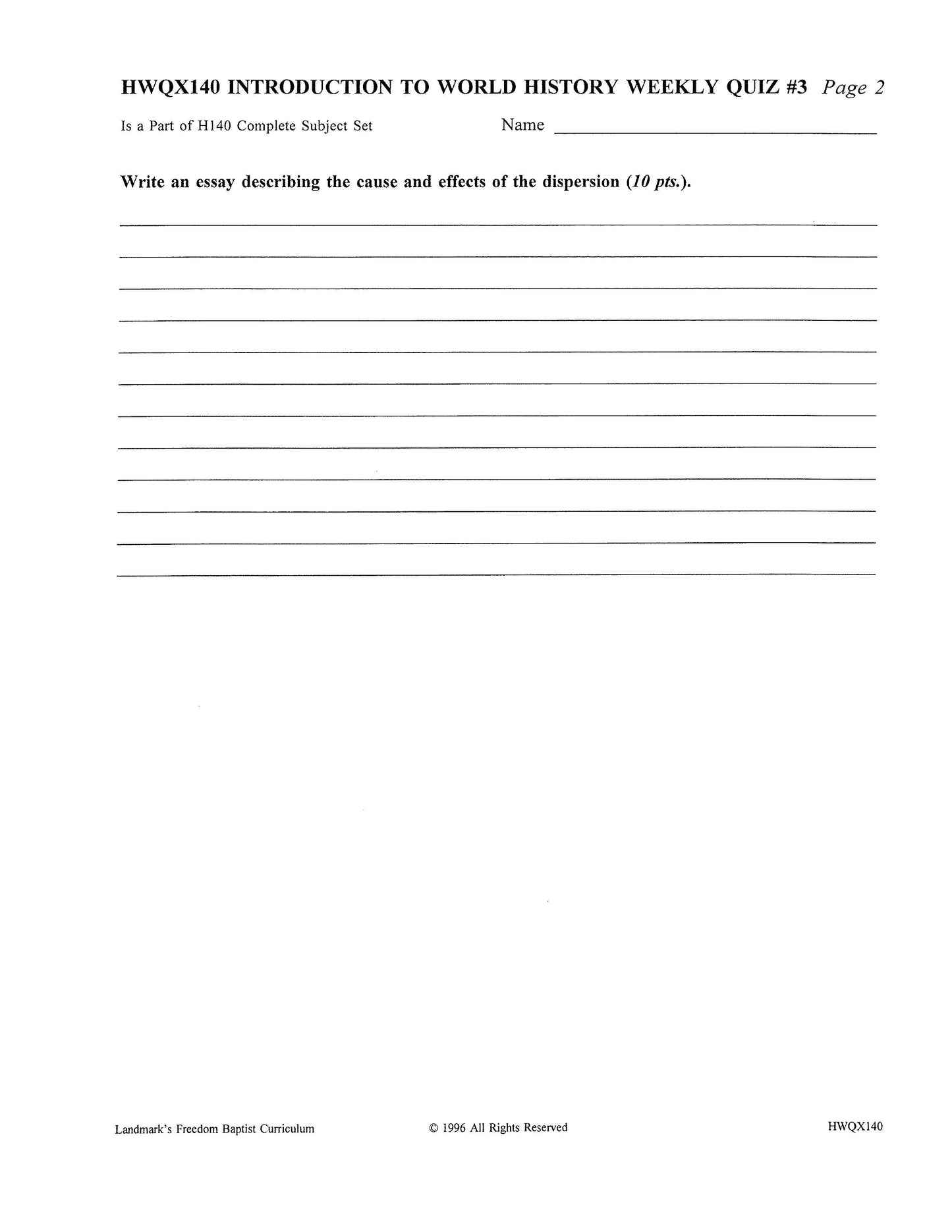 History Grade 08 - Introduction to World History