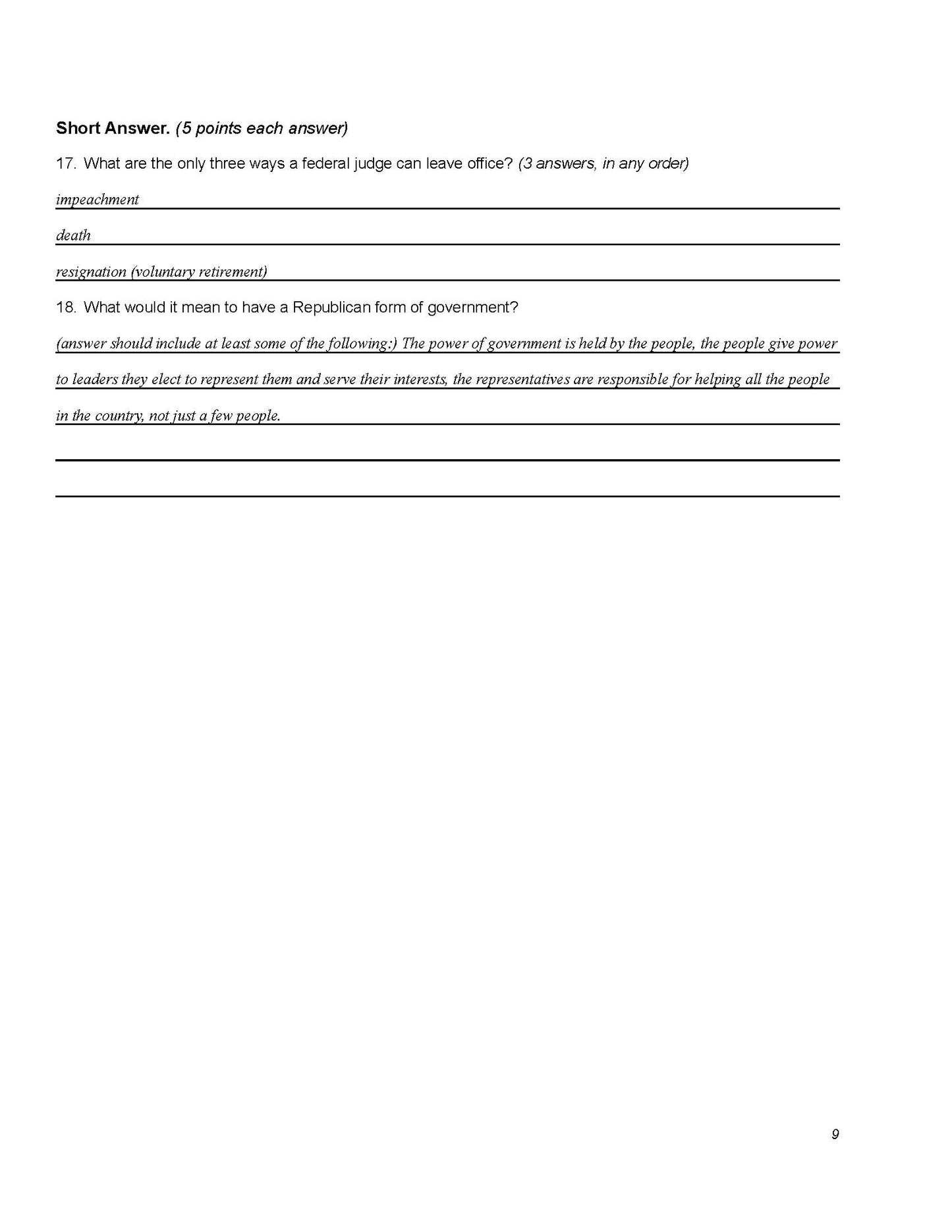 History Grade 12 - U.S. Government & Economics