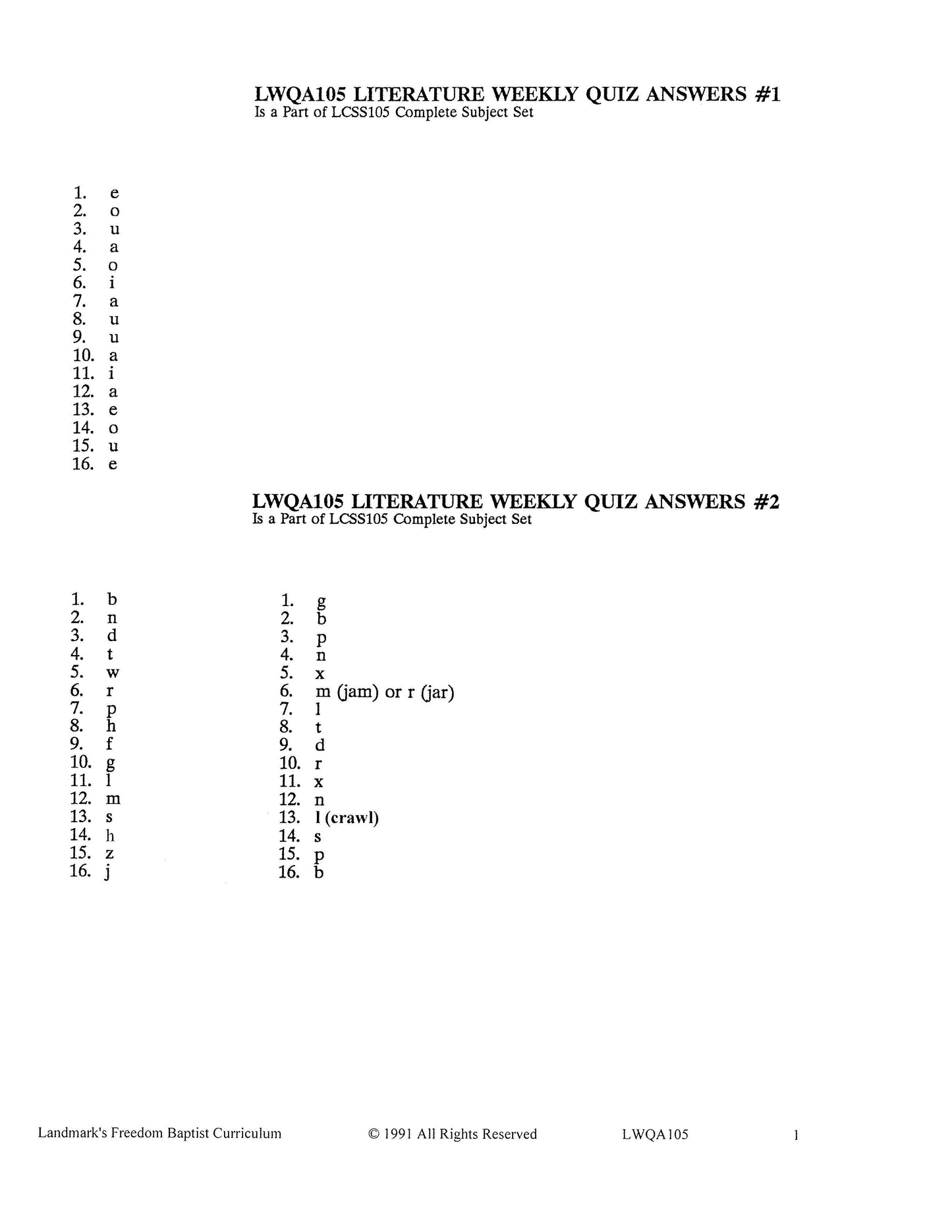 Literature Grade 01