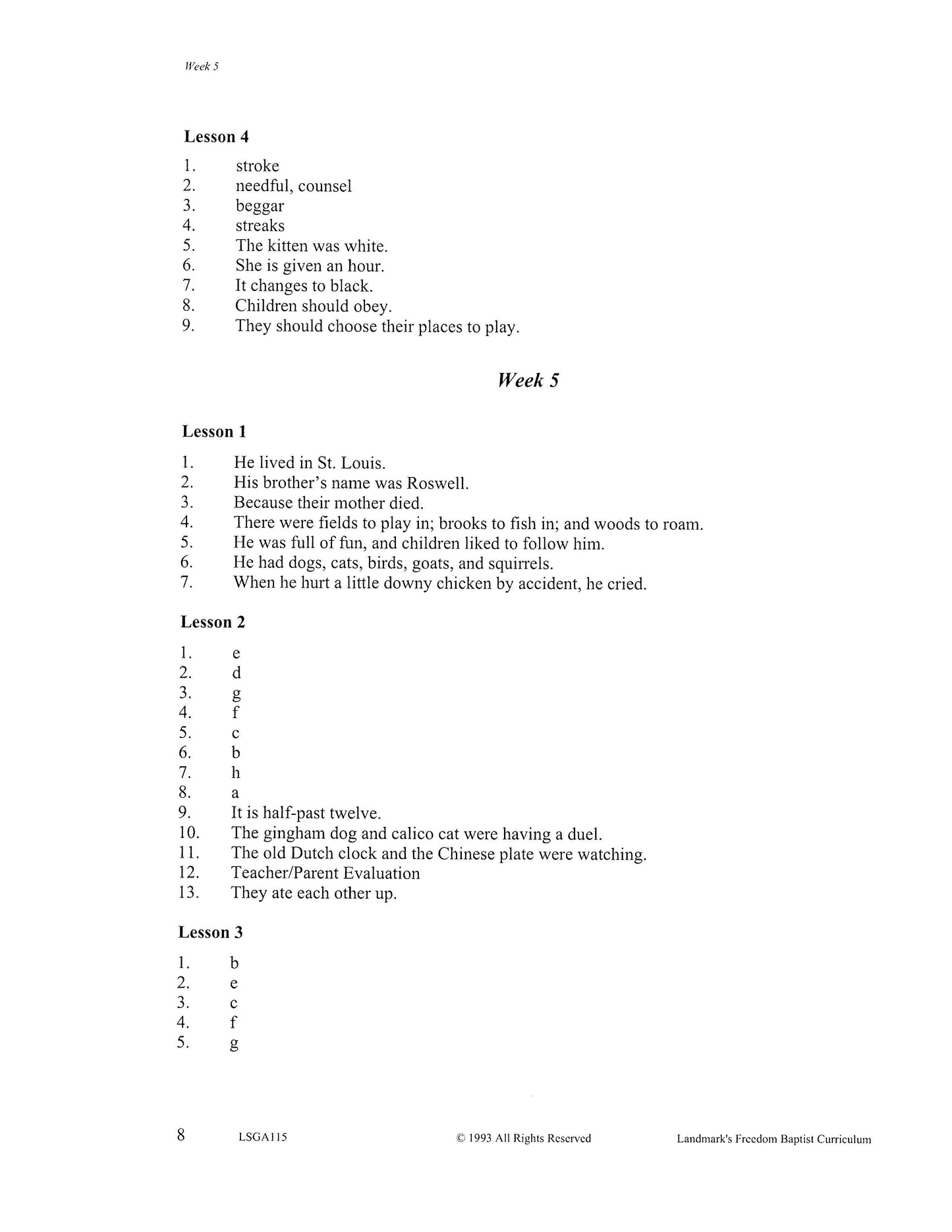 Literature Grade 03
