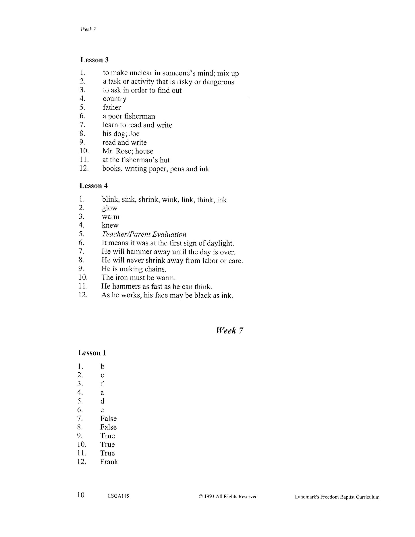Literature Grade 03