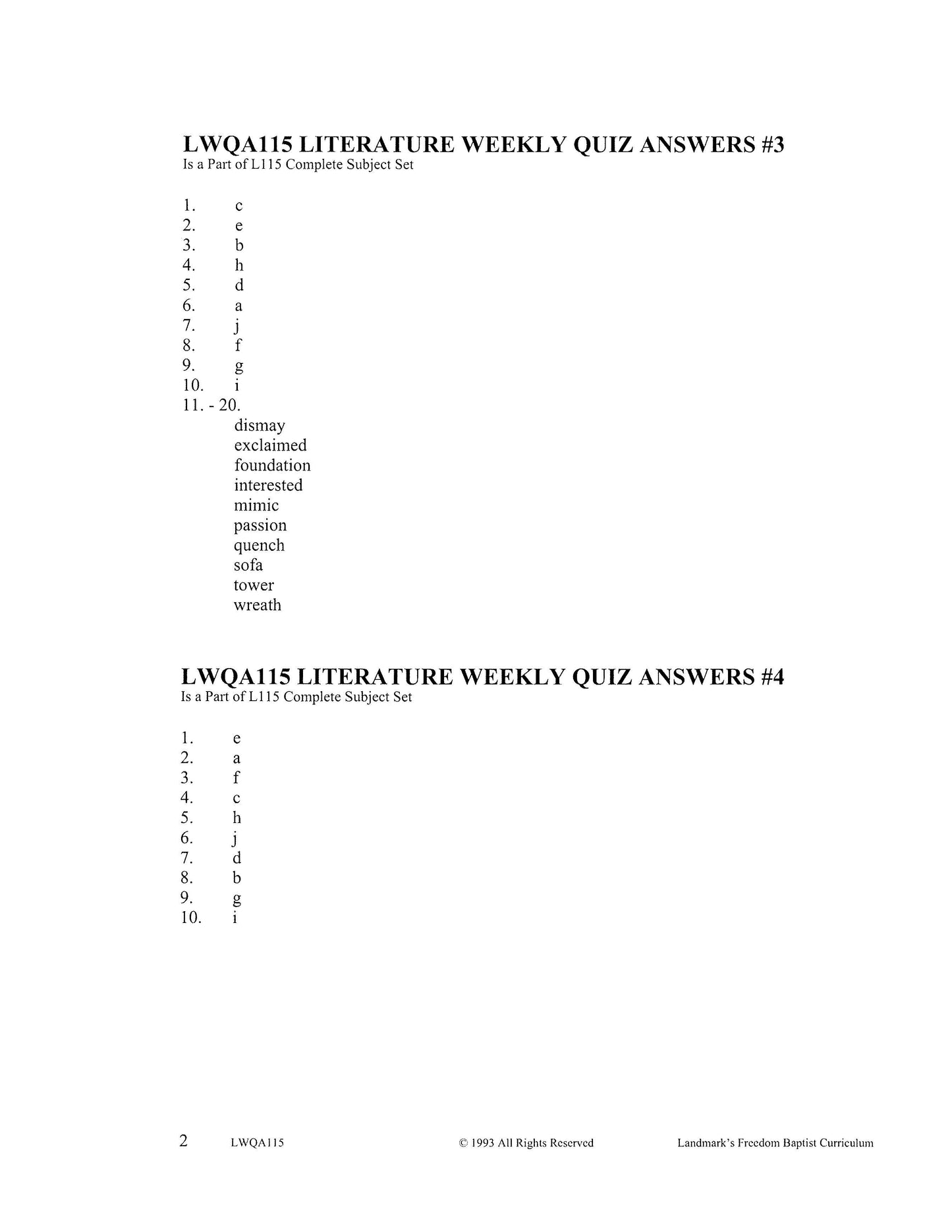 Literature Grade 03