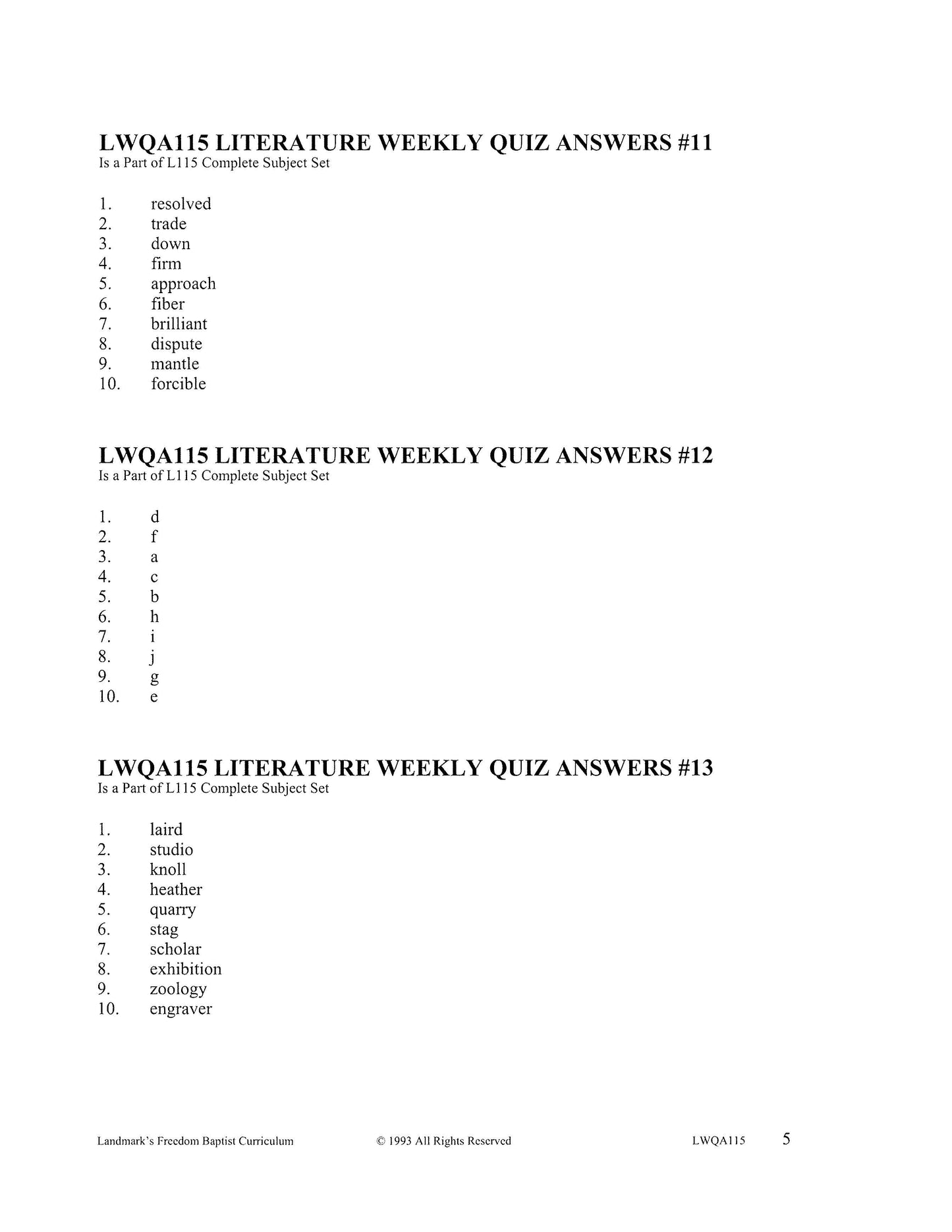 Literature Grade 03