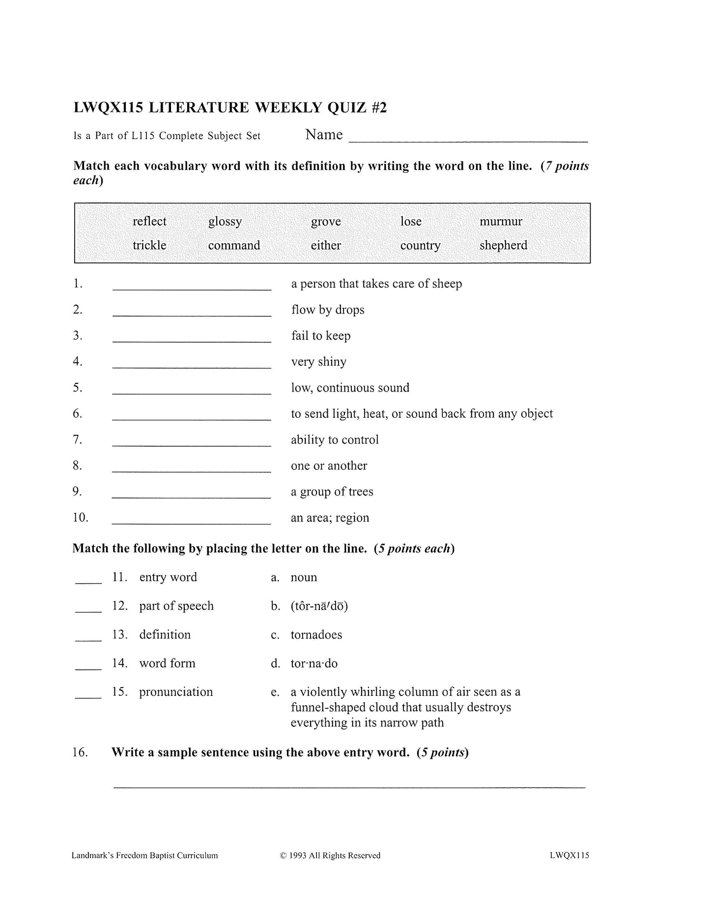 Literature Grade 03