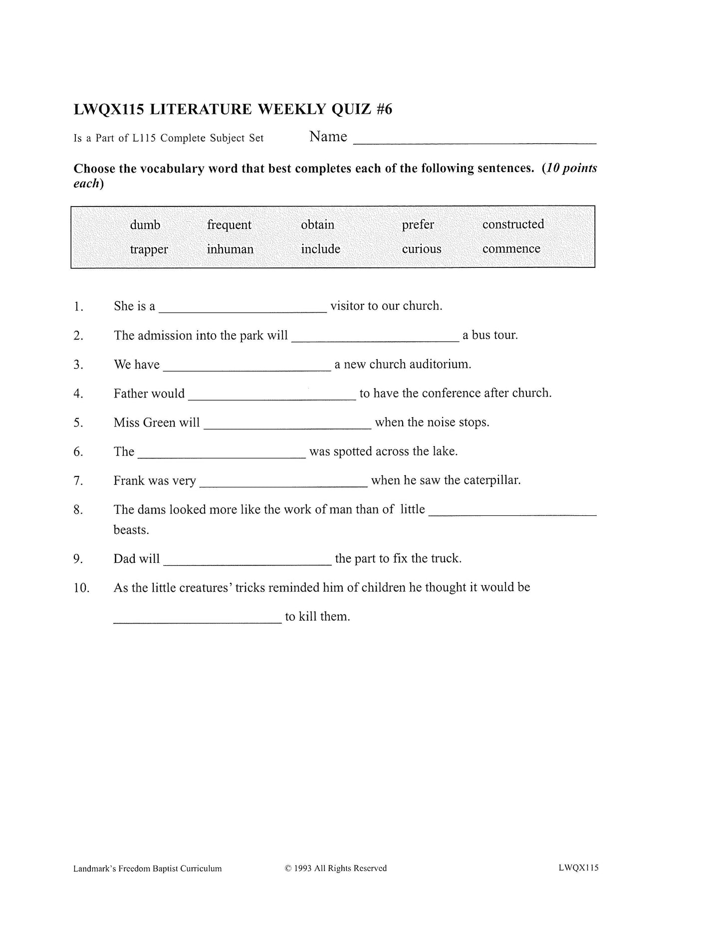 Literature Grade 03