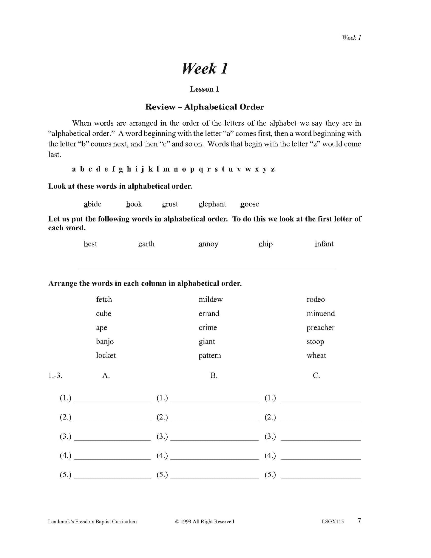 Literature Grade 03