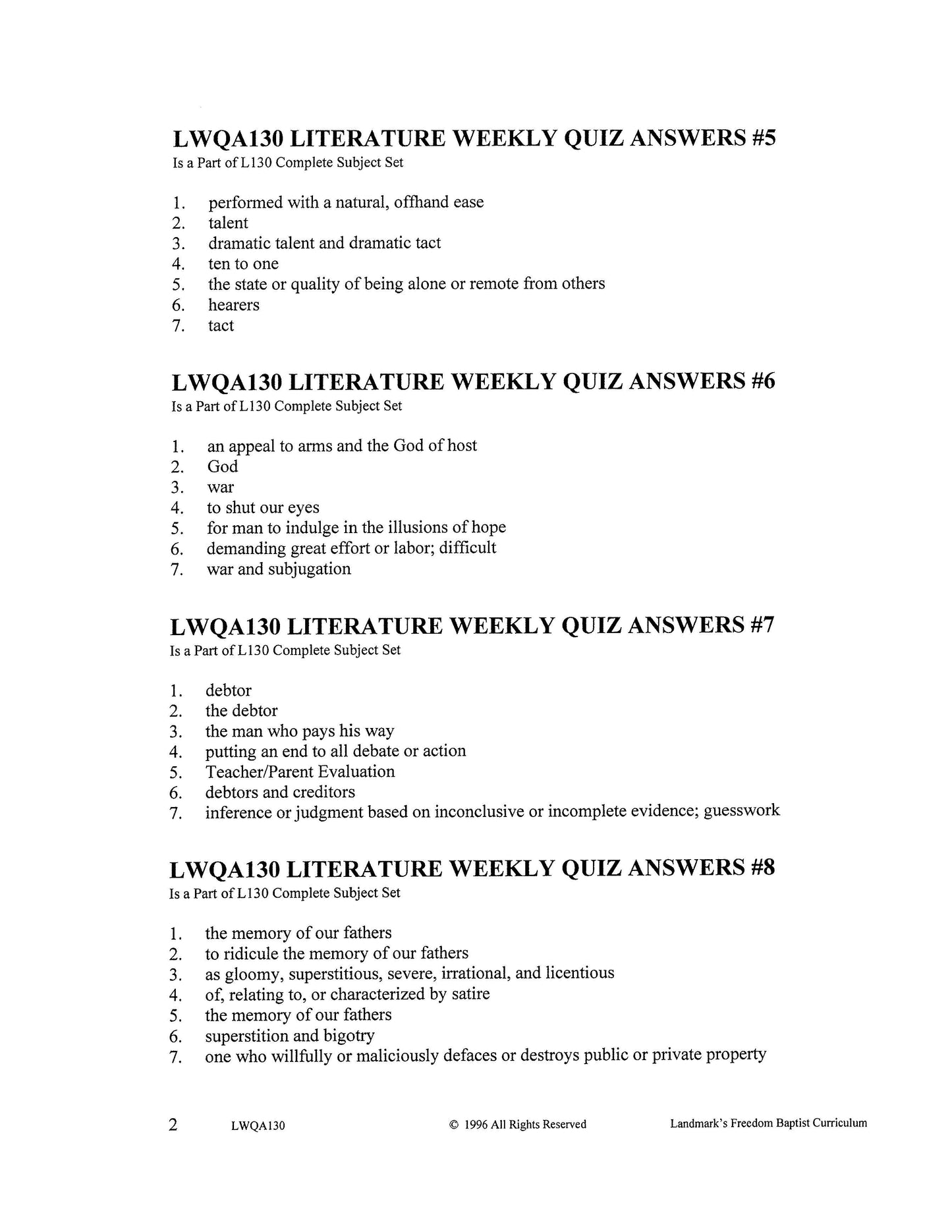Literature Grade 06